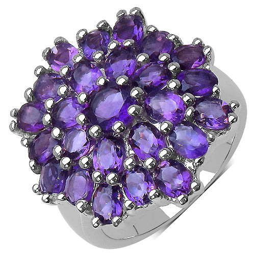 5.30 Carat Genuine Amethyst .925 Sterling Silver Ring on sale at MyriadMart