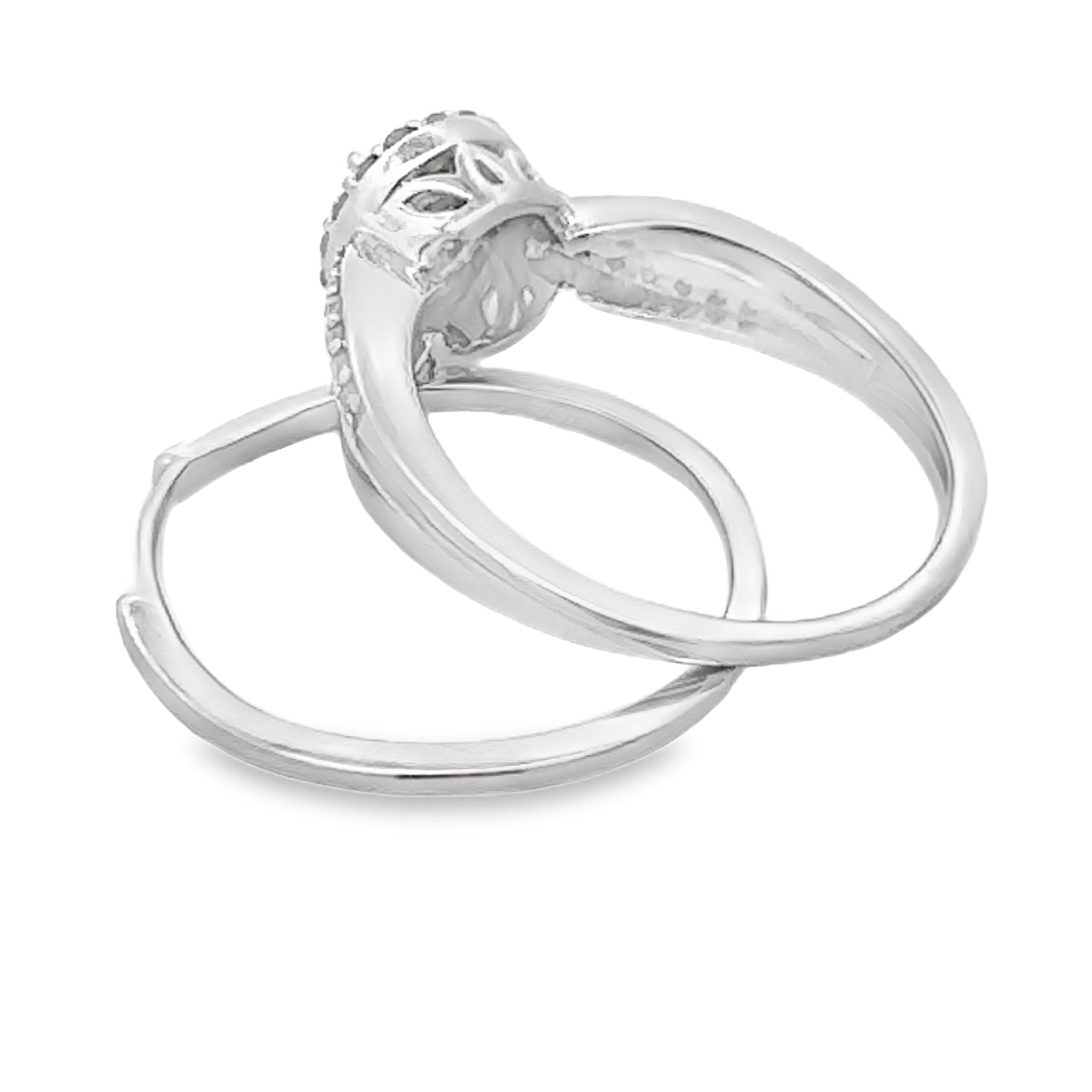 .25ct Diamond Engagement Ring Set Sterling Silver on sale at MyriadMart