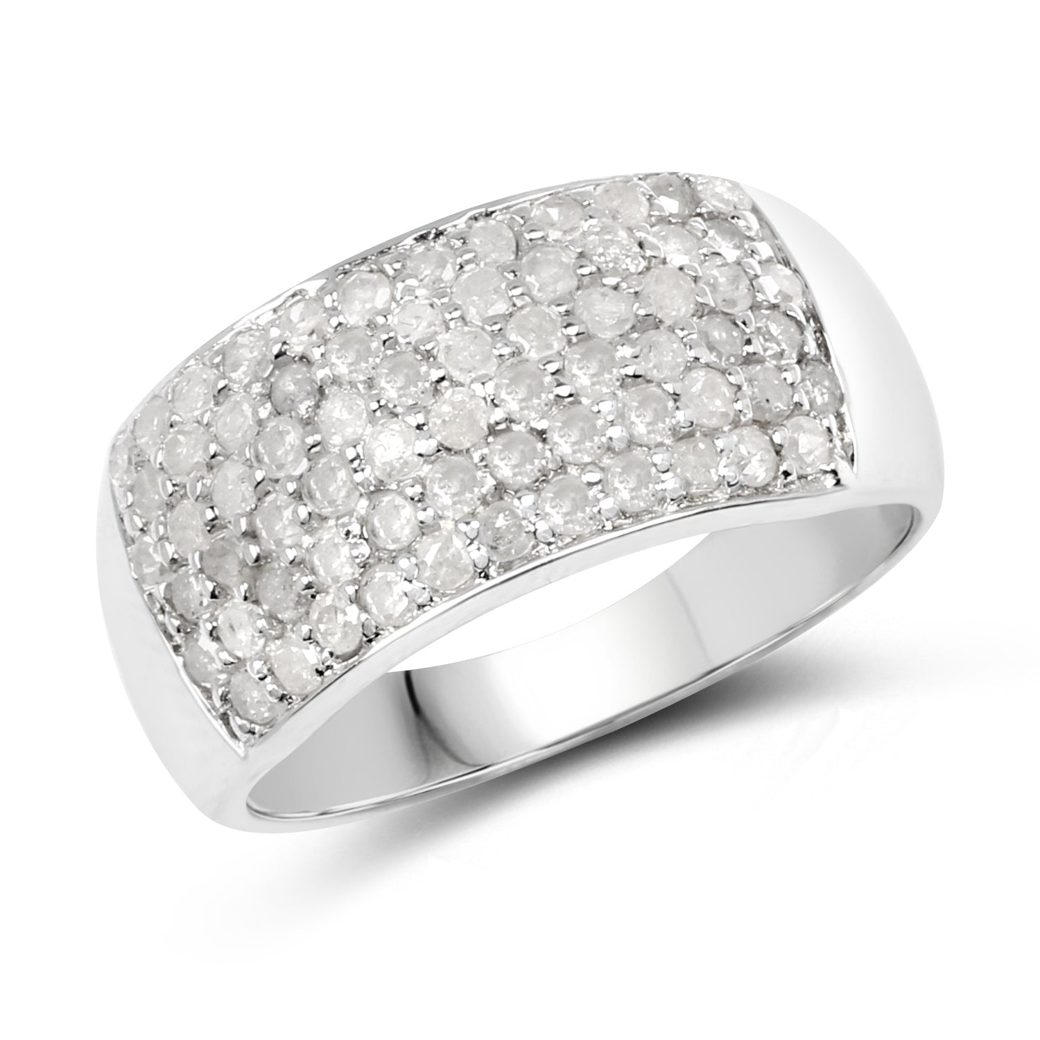 1.21 Carat Genuine White Diamond .925 Sterling Silver Ring on sale at MyriadMart