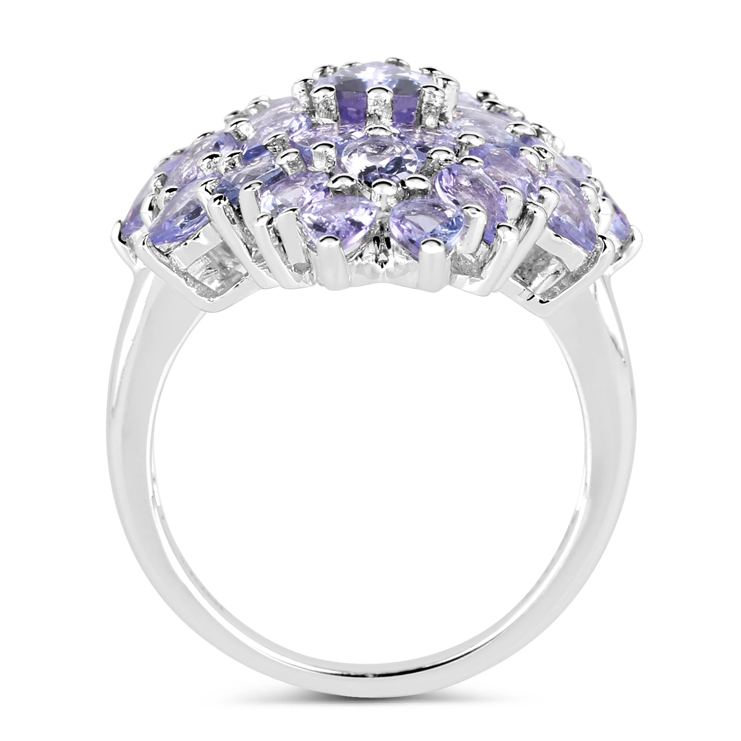5.27 Carat Genuine Tanzanite .925 Sterling Silver Ring on sale at MyriadMart