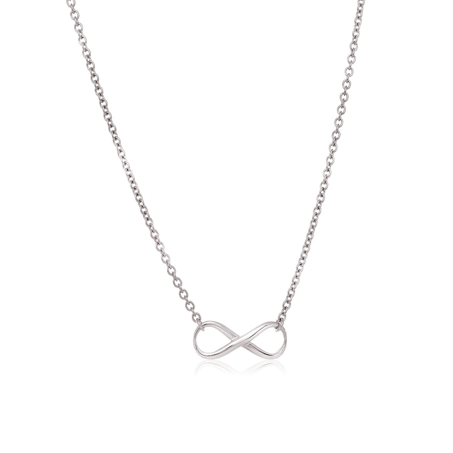 Sterling Silver Infinity Symbol Necklace on sale at MyriadMart
