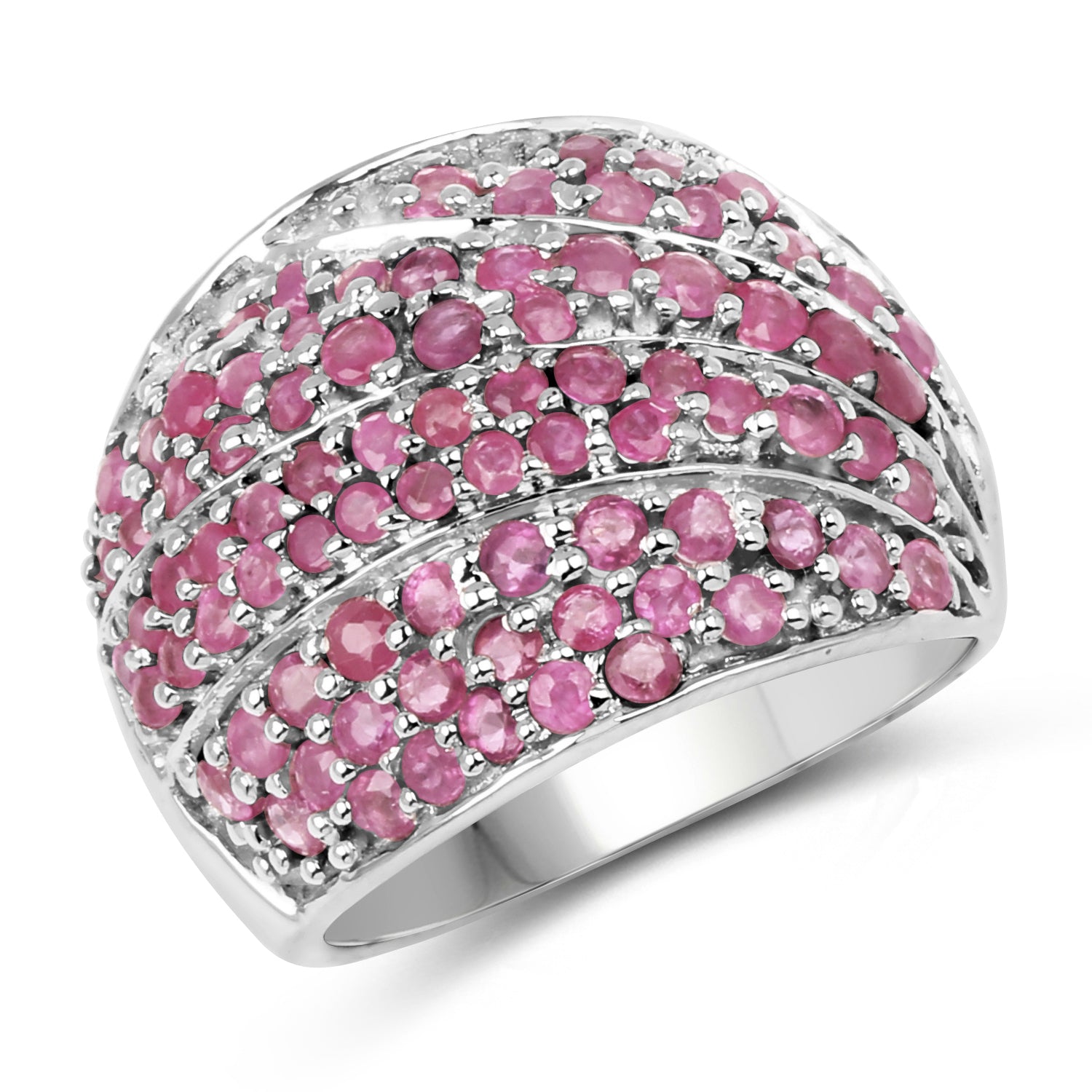 2.97 Carat Genuine Ruby .925 Sterling Silver Ring on sale at MyriadMart