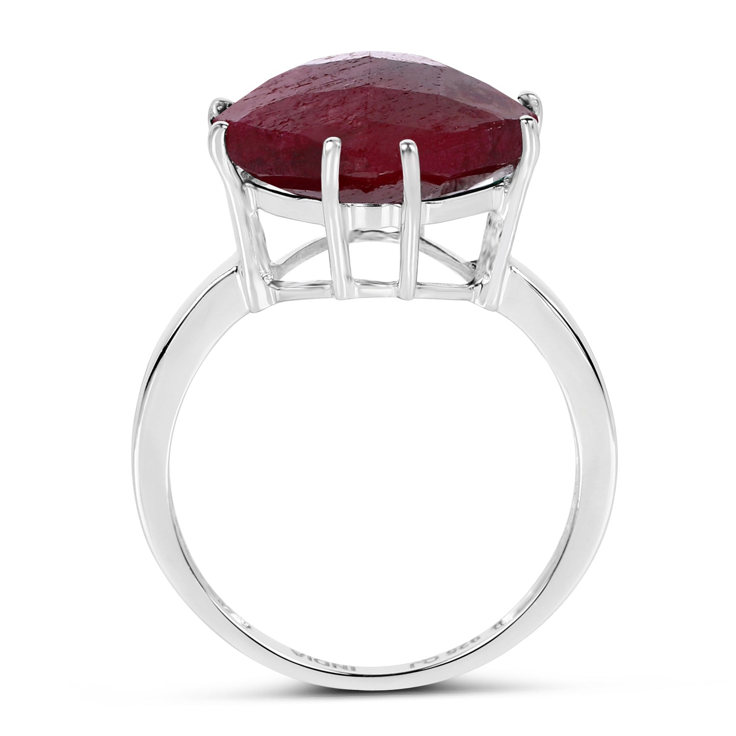 8.20 Carat Dyed Ruby .925 Sterling Silver Ring on sale at MyriadMart