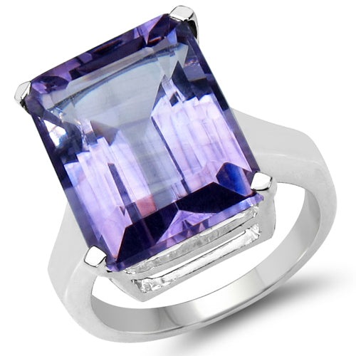 11.47 Carat Genuine Amethyst .925 Sterling Silver Ring on sale at MyriadMart