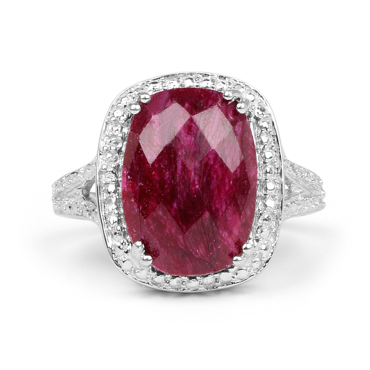 7.60 Carat Dyed Ruby .925 Sterling Silver Ring on sale at MyriadMart