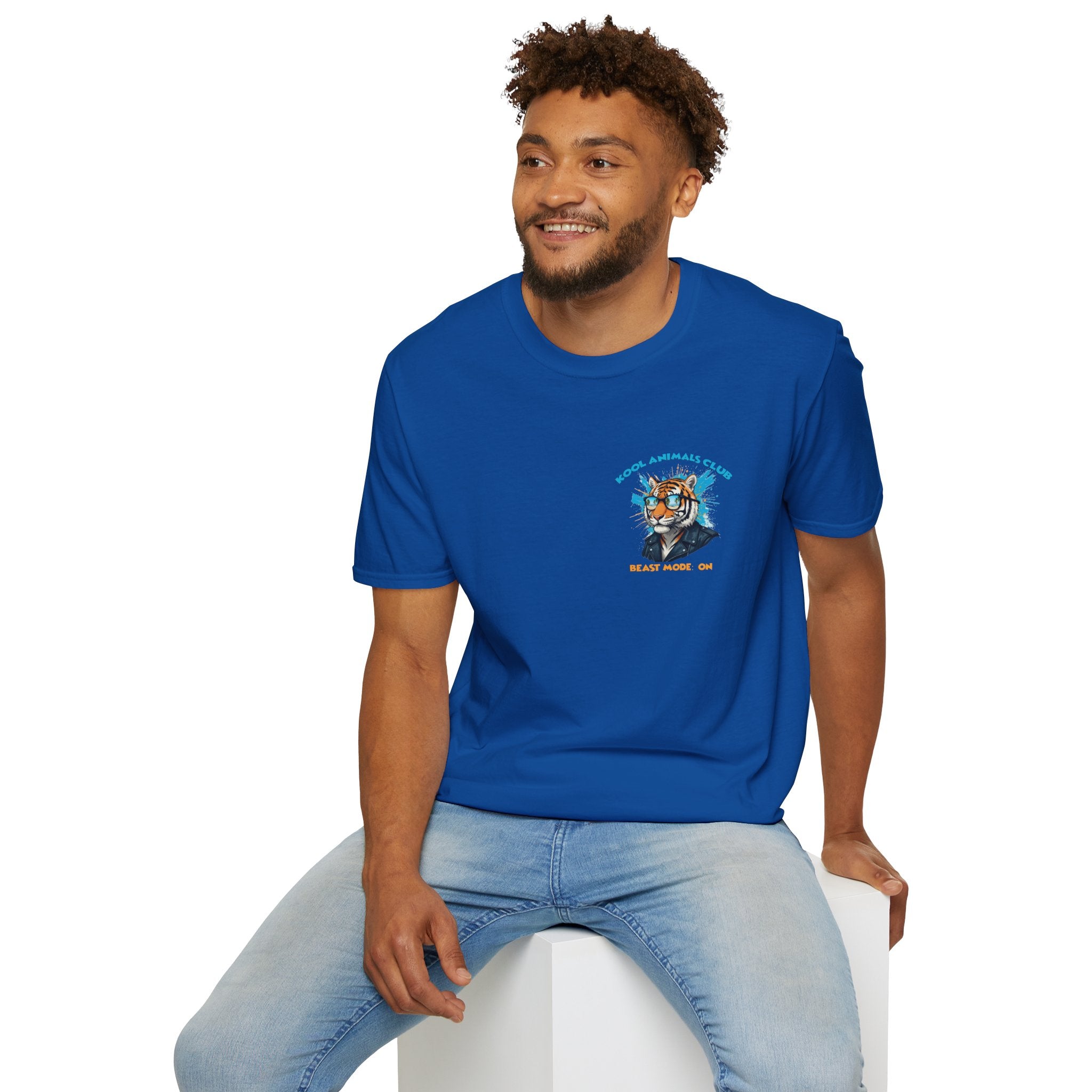 Kool Animals Club Tee, Beast Mode Unisex T-Shirt, Fun Graphic Tee, Animal Lover Gift, Cool Casual Wear, Cool Tiger on sale at MyriadMart