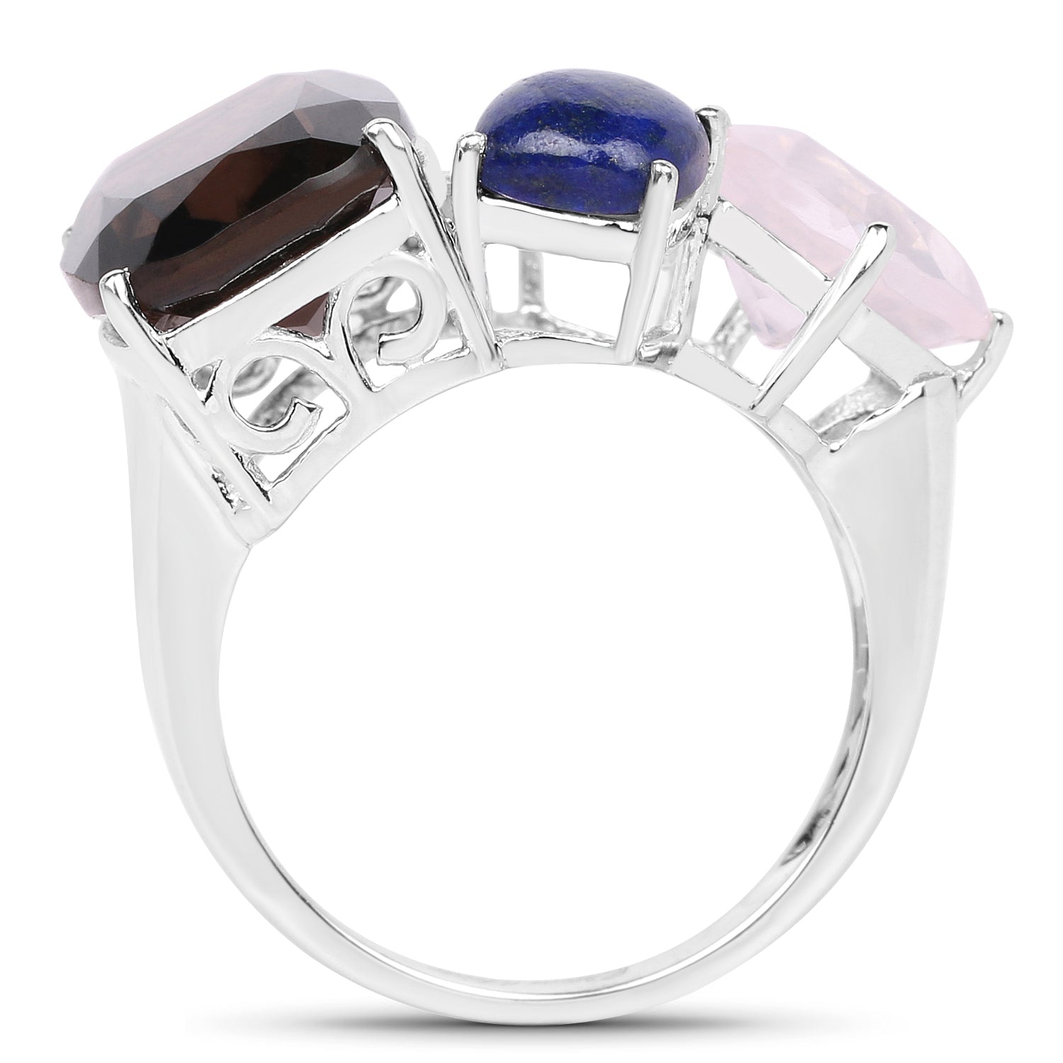 7.51 Carat Genuine Multi Stone .925 Sterling Silver Ring on sale at MyriadMart