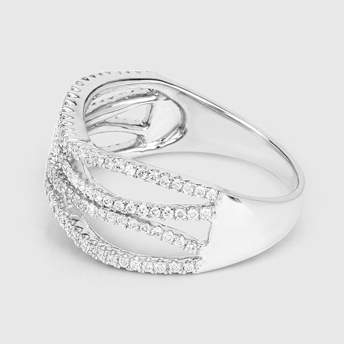 0.46 Carat Genuine White Diamond 14K White Gold Ring F-G Color, SI Clarity on sale at MyriadMart