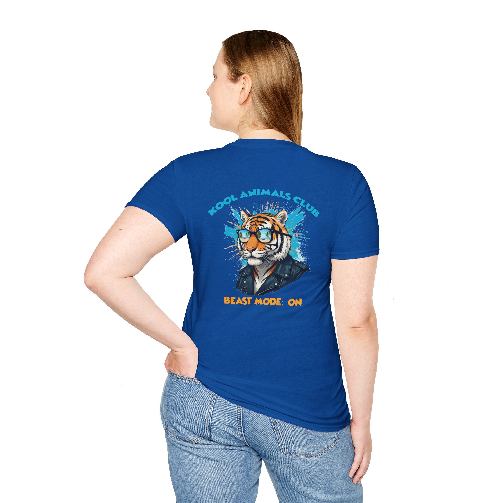 Kool Animals Club Tee, Beast Mode Unisex T-Shirt, Fun Graphic Tee, Animal Lover Gift, Cool Casual Wear, Cool Tiger on sale at MyriadMart