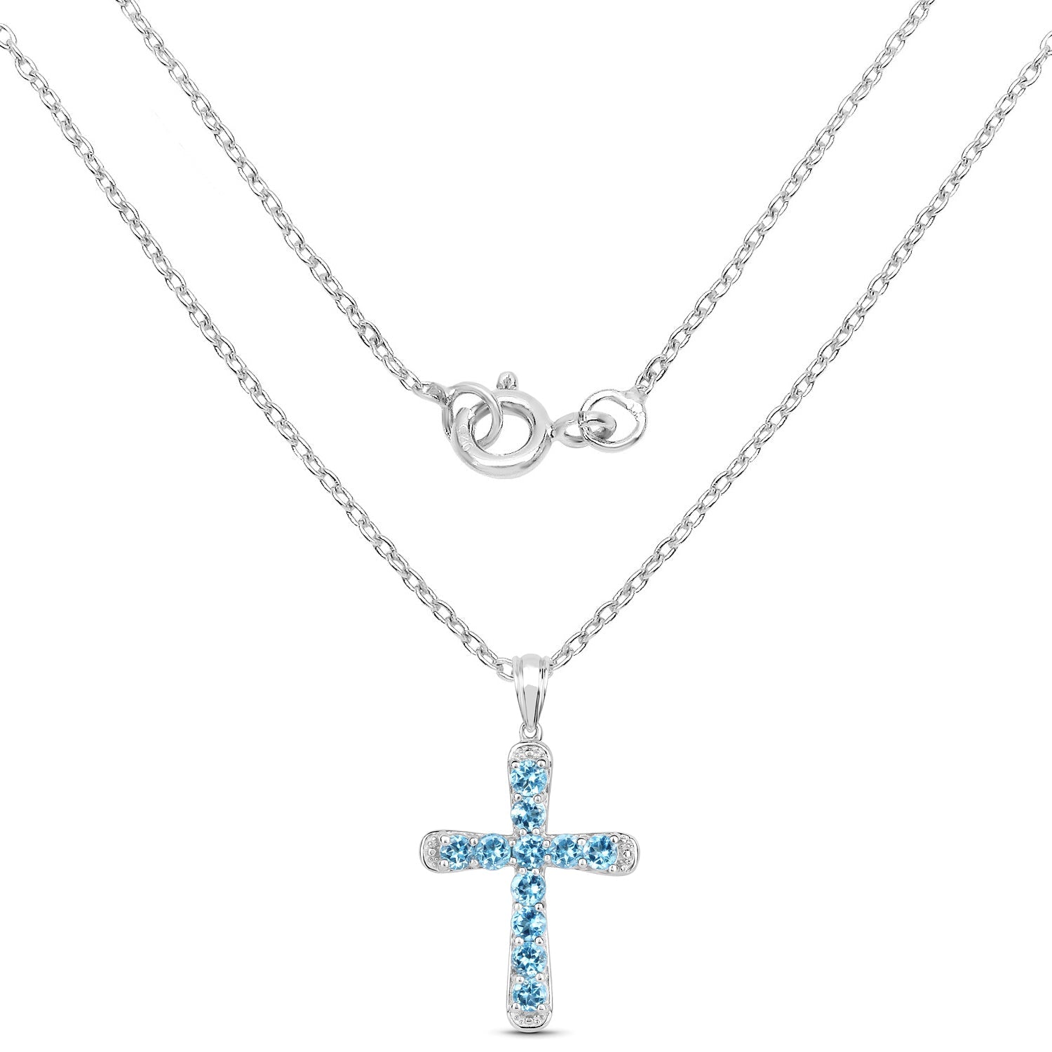 3.85 Carat Genuine Blue Topaz .925 Sterling Silver Pendant on sale at MyriadMart