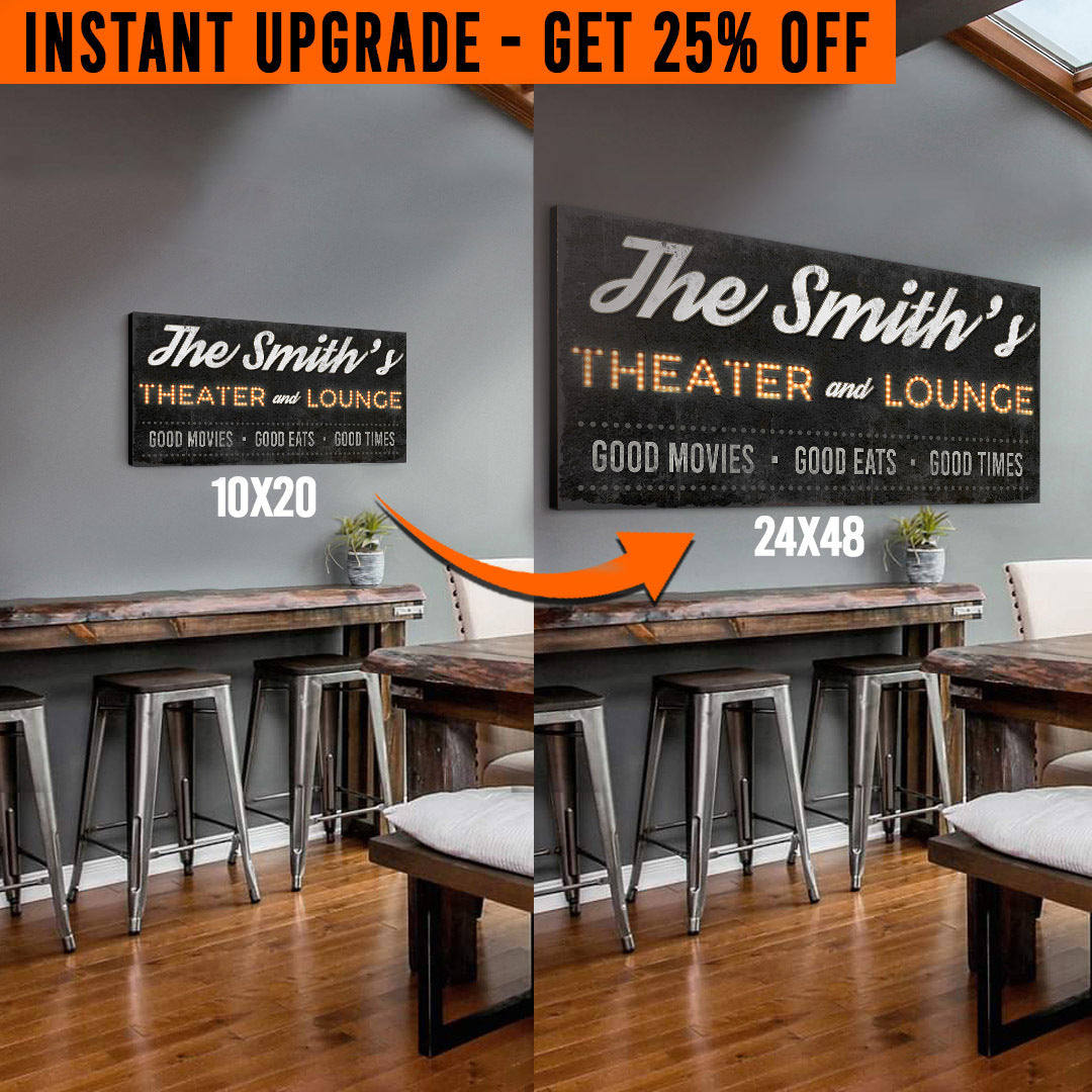 Upgrade Your 'Theater and Lounge' Style 1 Canvas To 24x48 Inches on sale at MyriadMart