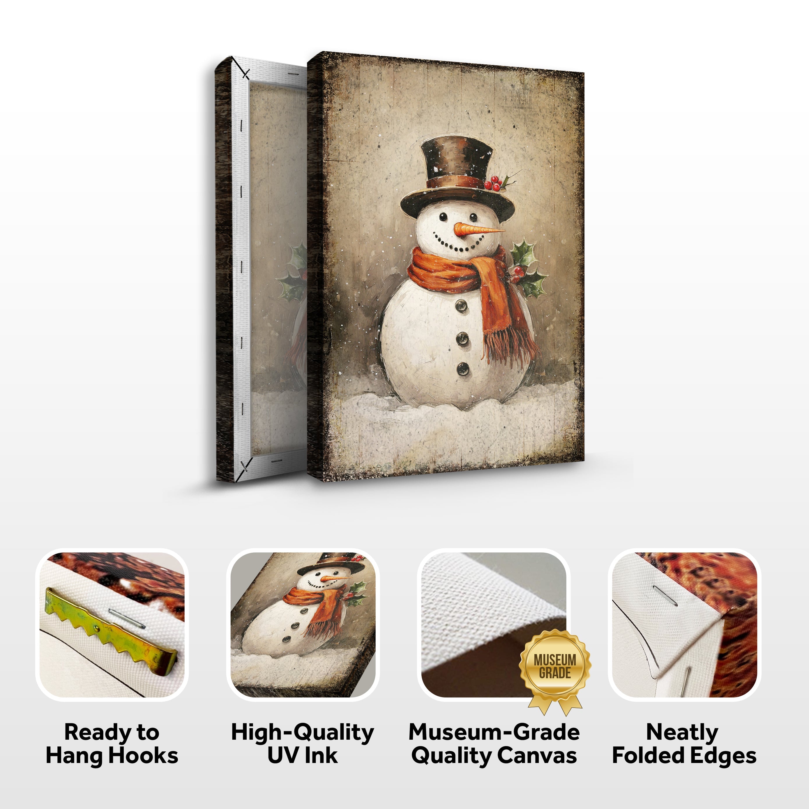 Vintage Snowman Christmas Wall Art IV on sale at MyriadMart