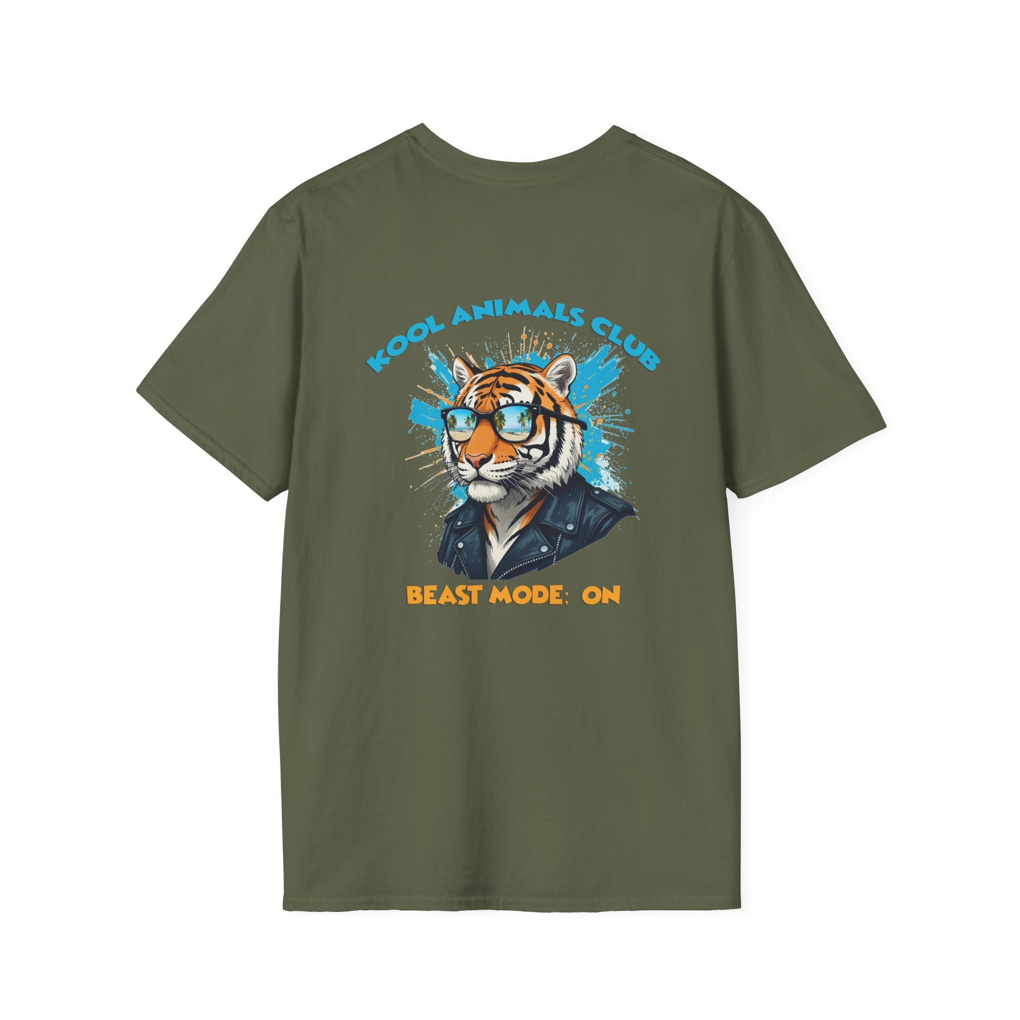 Kool Animals Club Tee, Beast Mode Unisex T-Shirt, Fun Graphic Tee, Animal Lover Gift, Cool Casual Wear, Cool Tiger on sale at MyriadMart
