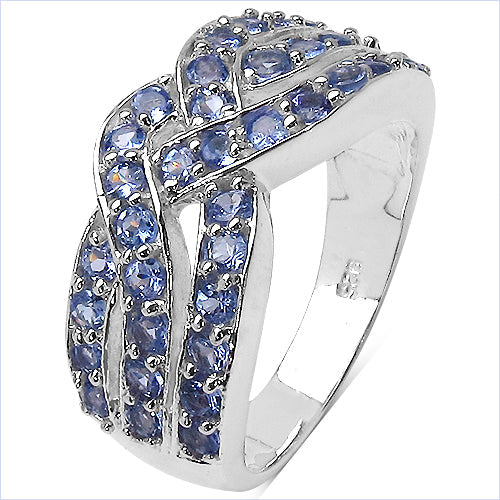 1.26 Carat Genuine Tanzanite .925 Sterling Silver Ring on sale at MyriadMart