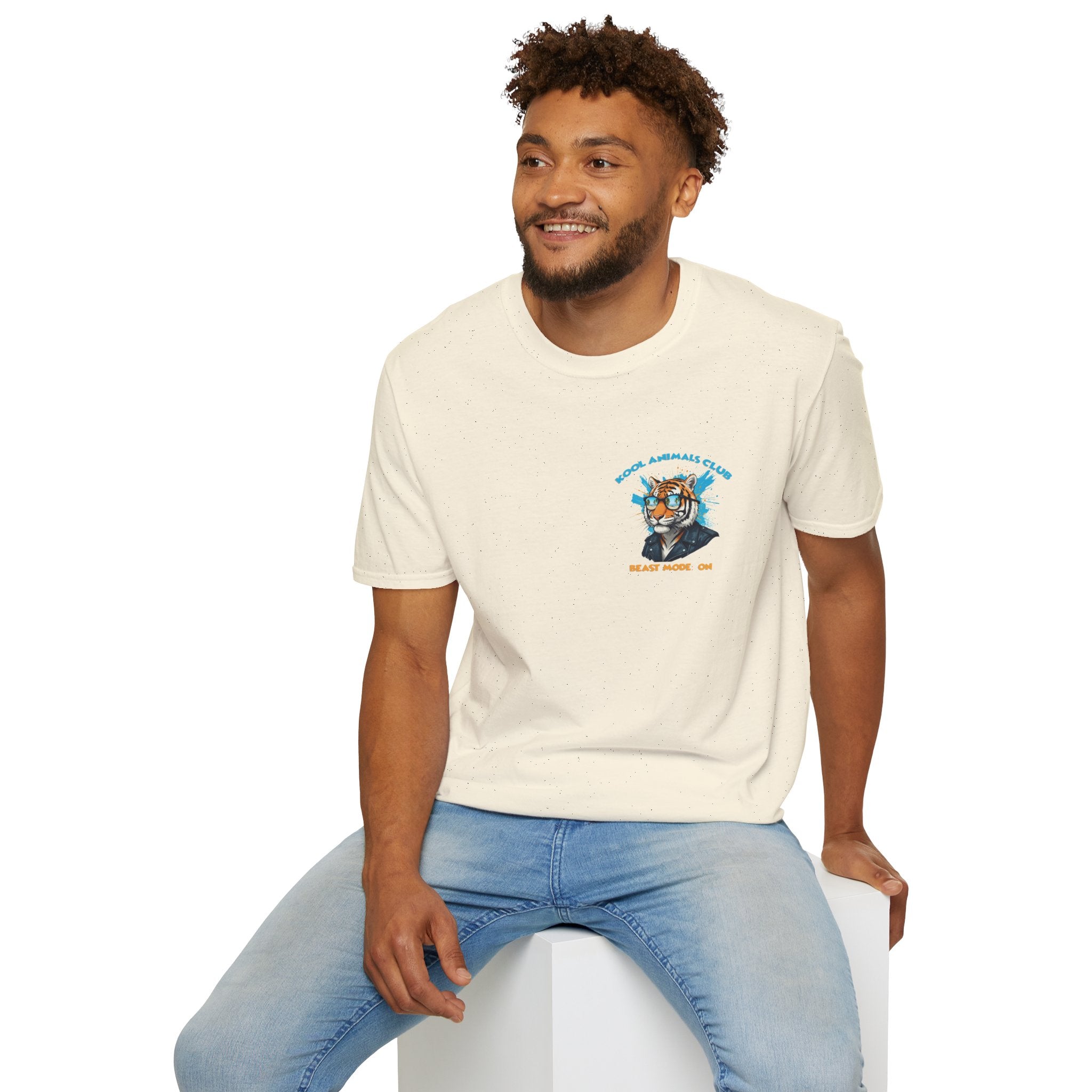 Kool Animals Club Tee, Beast Mode Unisex T-Shirt, Fun Graphic Tee, Animal Lover Gift, Cool Casual Wear, Cool Tiger on sale at MyriadMart