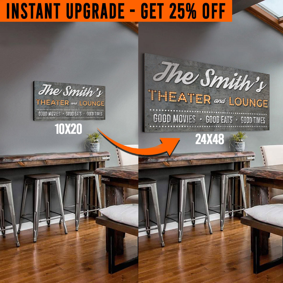 Upgrade Your 'Theater and Lounge' Style 3 Canvas To 24x48 Inches on sale at MyriadMart
