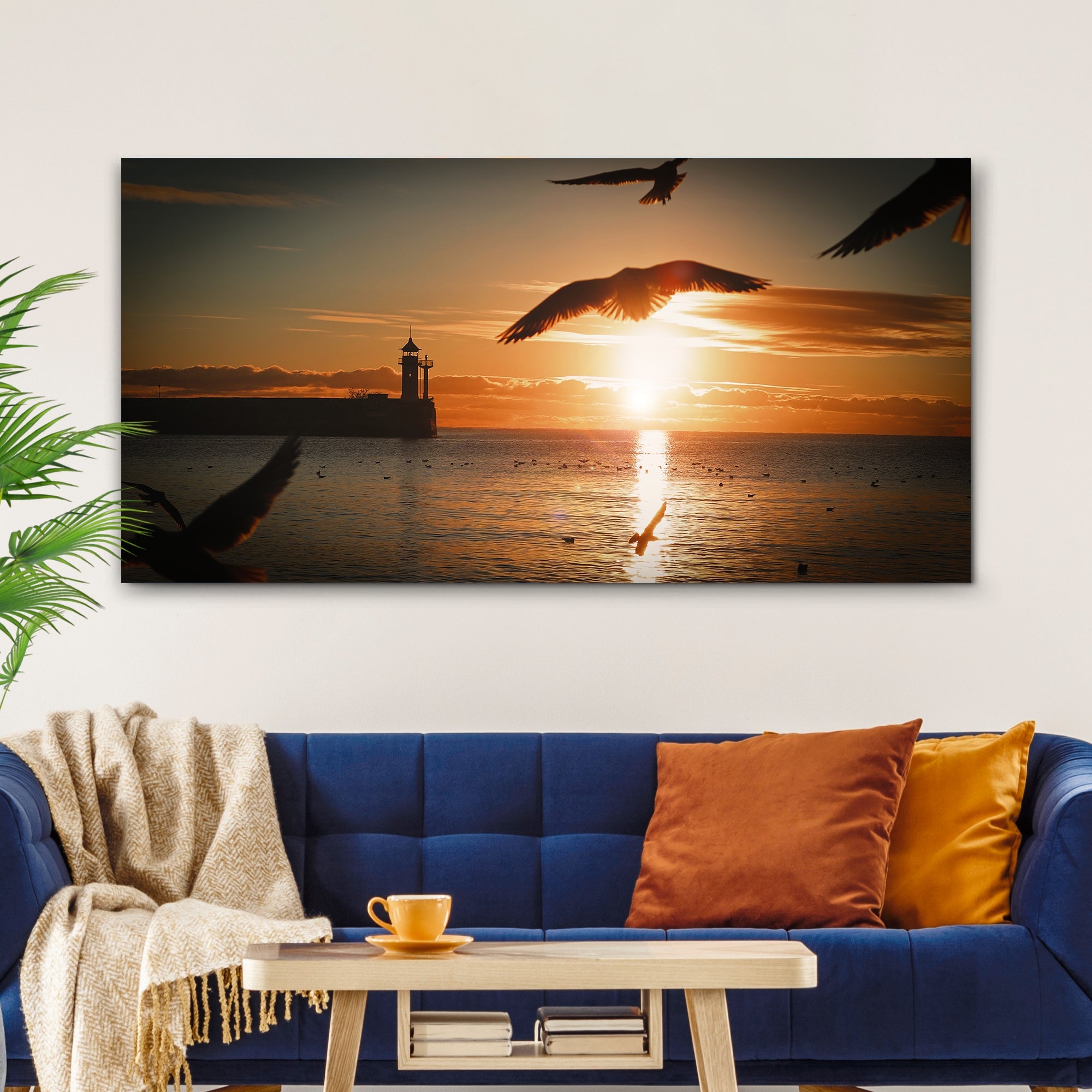 Birds On Magical Sunrise Canvas Wall Art on sale at MyriadMart