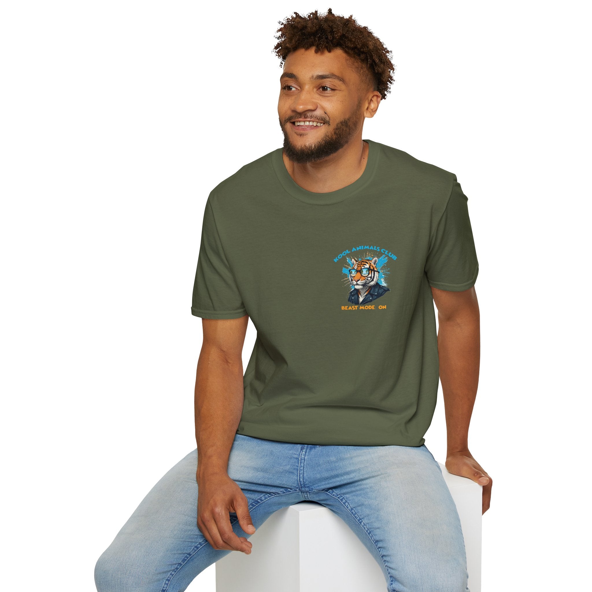 Kool Animals Club Tee, Beast Mode Unisex T-Shirt, Fun Graphic Tee, Animal Lover Gift, Cool Casual Wear, Cool Tiger on sale at MyriadMart