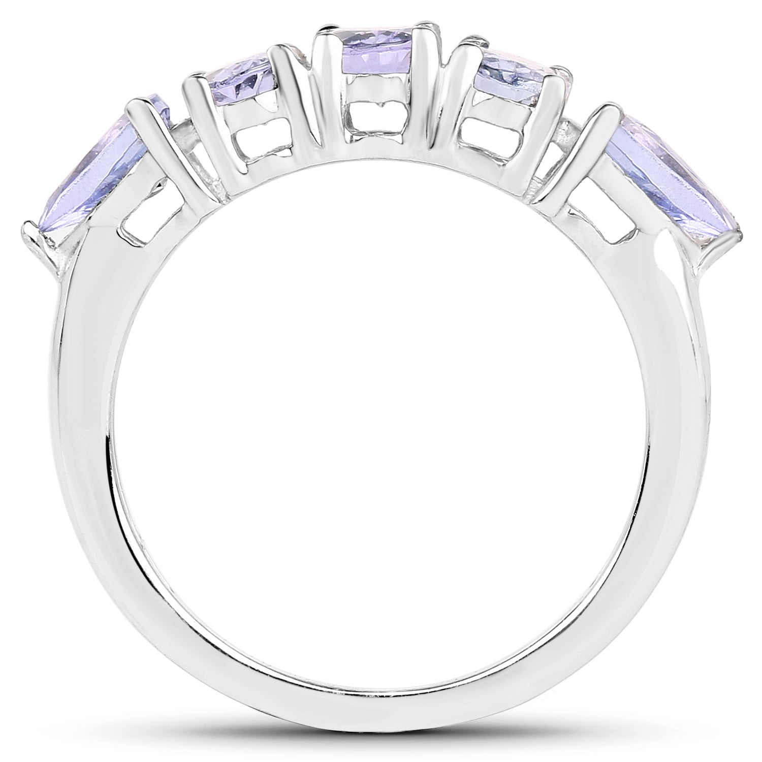 2.33 Carat Genuine Tanzanite .925 Sterling Silver Ring on sale at MyriadMart