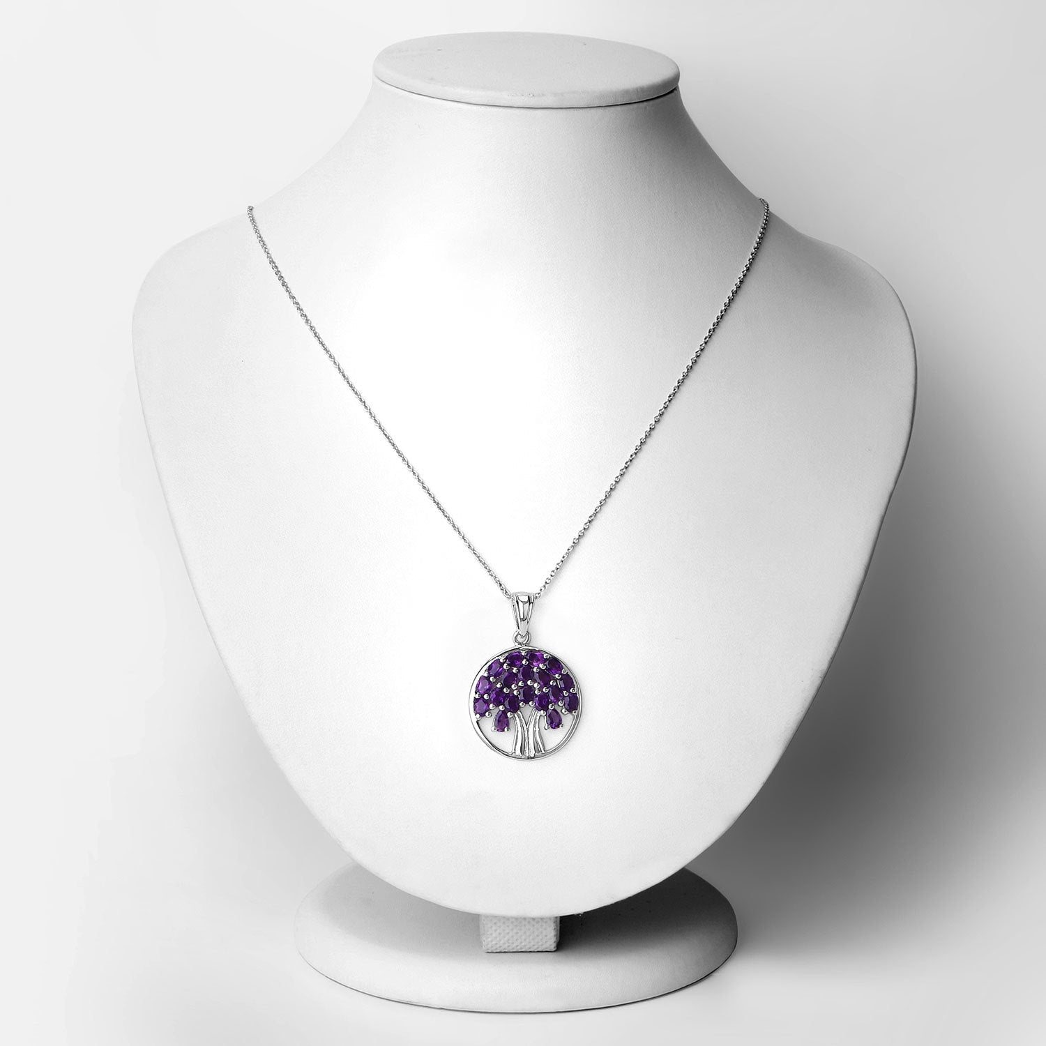 2.94 Carat Genuine Amethyst .925 Sterling Silver Pendant on sale at MyriadMart