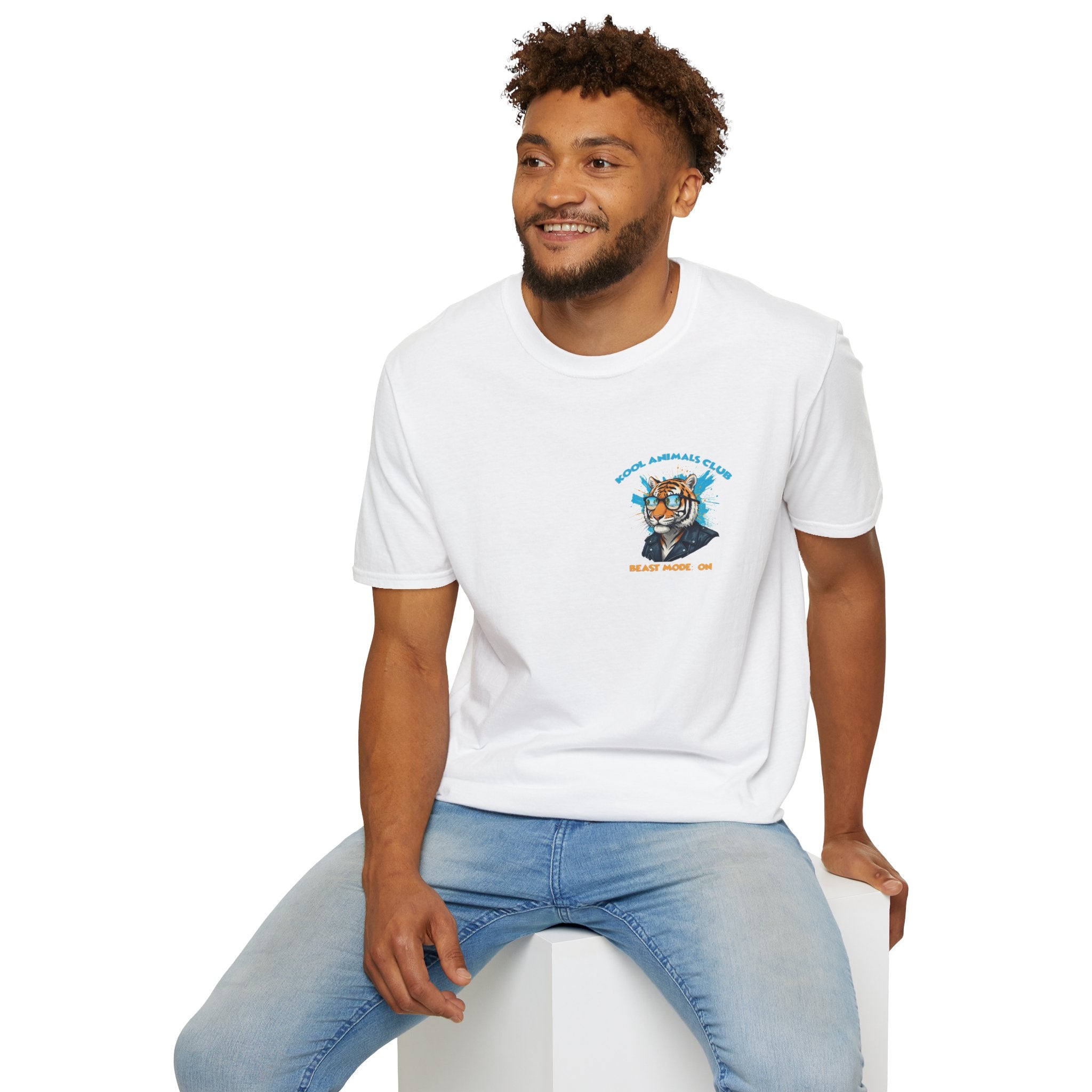 Kool Animals Club Tee, Beast Mode Unisex T-Shirt, Fun Graphic Tee, Animal Lover Gift, Cool Casual Wear, Cool Tiger - MyriadMart