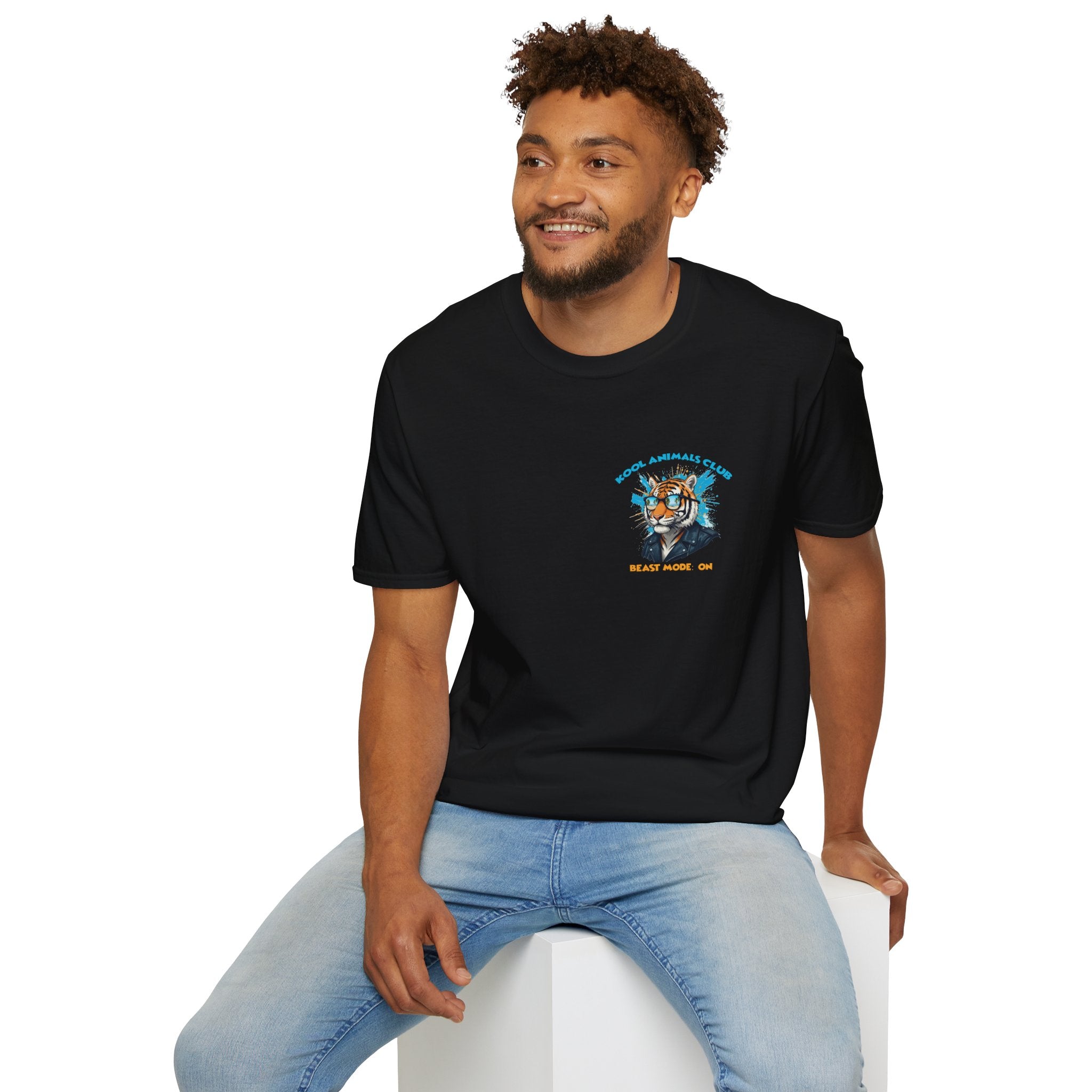 Kool Animals Club Tee, Beast Mode Unisex T-Shirt, Fun Graphic Tee, Animal Lover Gift, Cool Casual Wear, Cool Tiger - MyriadMart