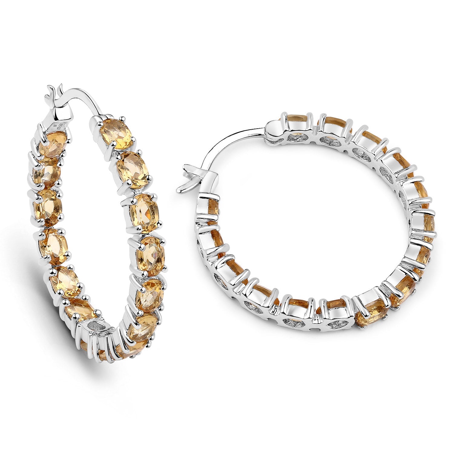 4.80 Carat Genuine Citrine .925 Sterling Silver Earrings on sale at MyriadMart