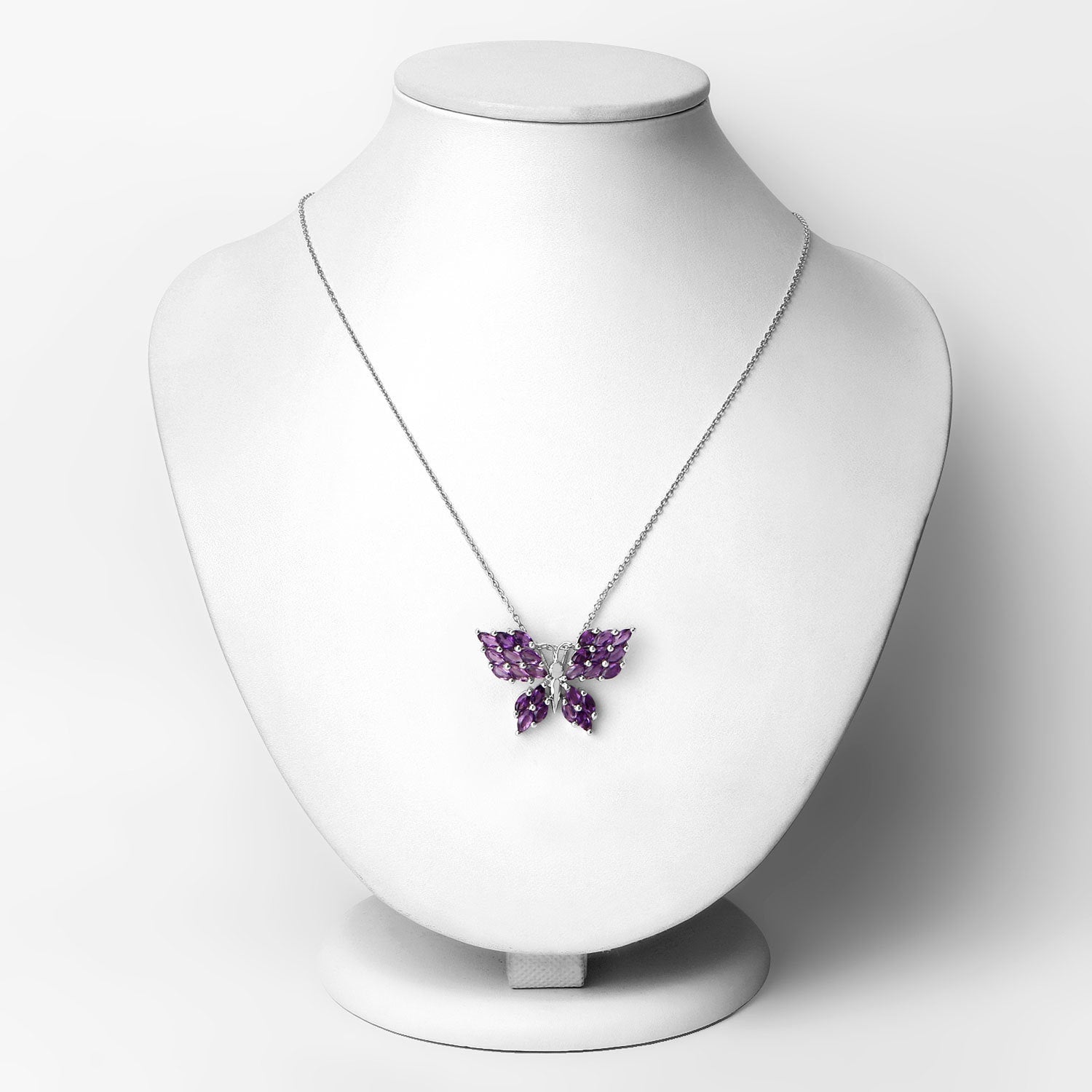 3.90 Carat Genuine Amethyst .925 Sterling Silver Pendant on sale at MyriadMart