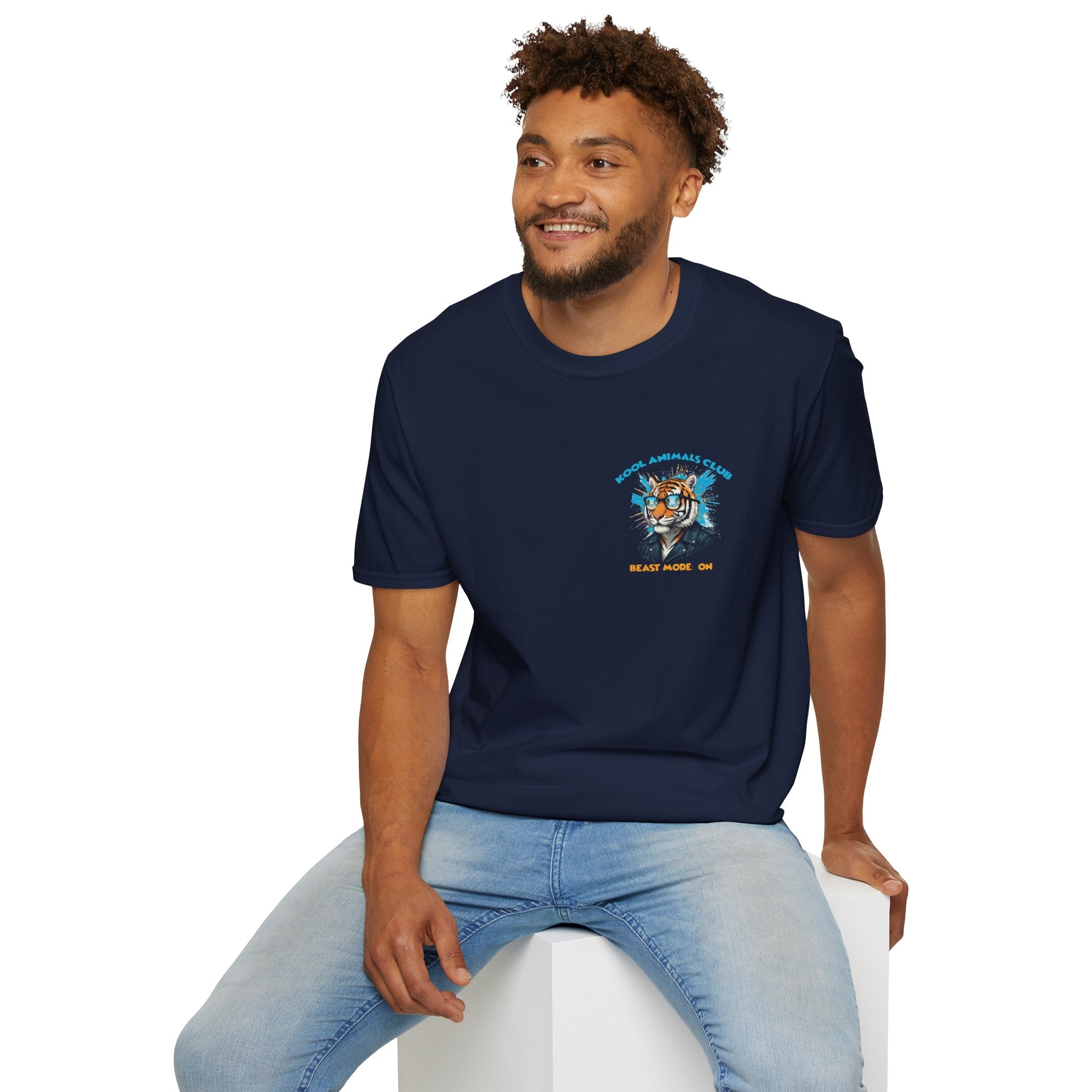 Kool Animals Club Tee, Beast Mode Unisex T-Shirt, Fun Graphic Tee, Animal Lover Gift, Cool Casual Wear, Cool Tiger on sale at MyriadMart