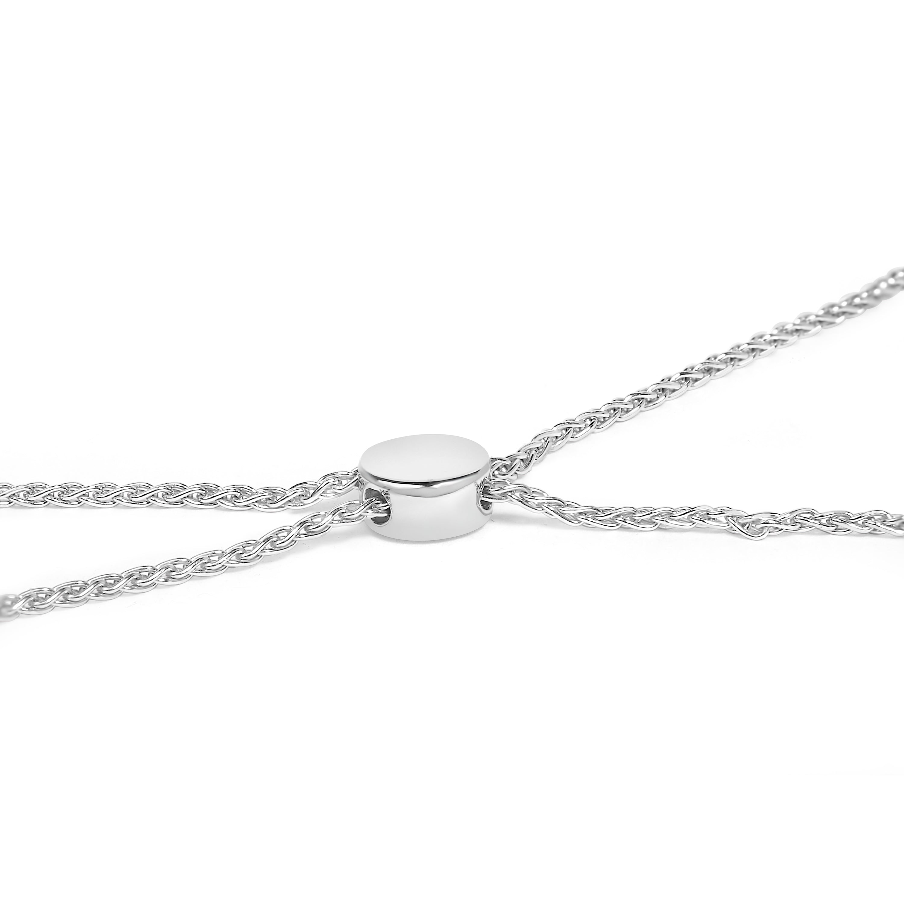 .925 Sterling Silver 1.0 Cttw Diamond X Link Bolo Bracelet on sale at MyriadMart