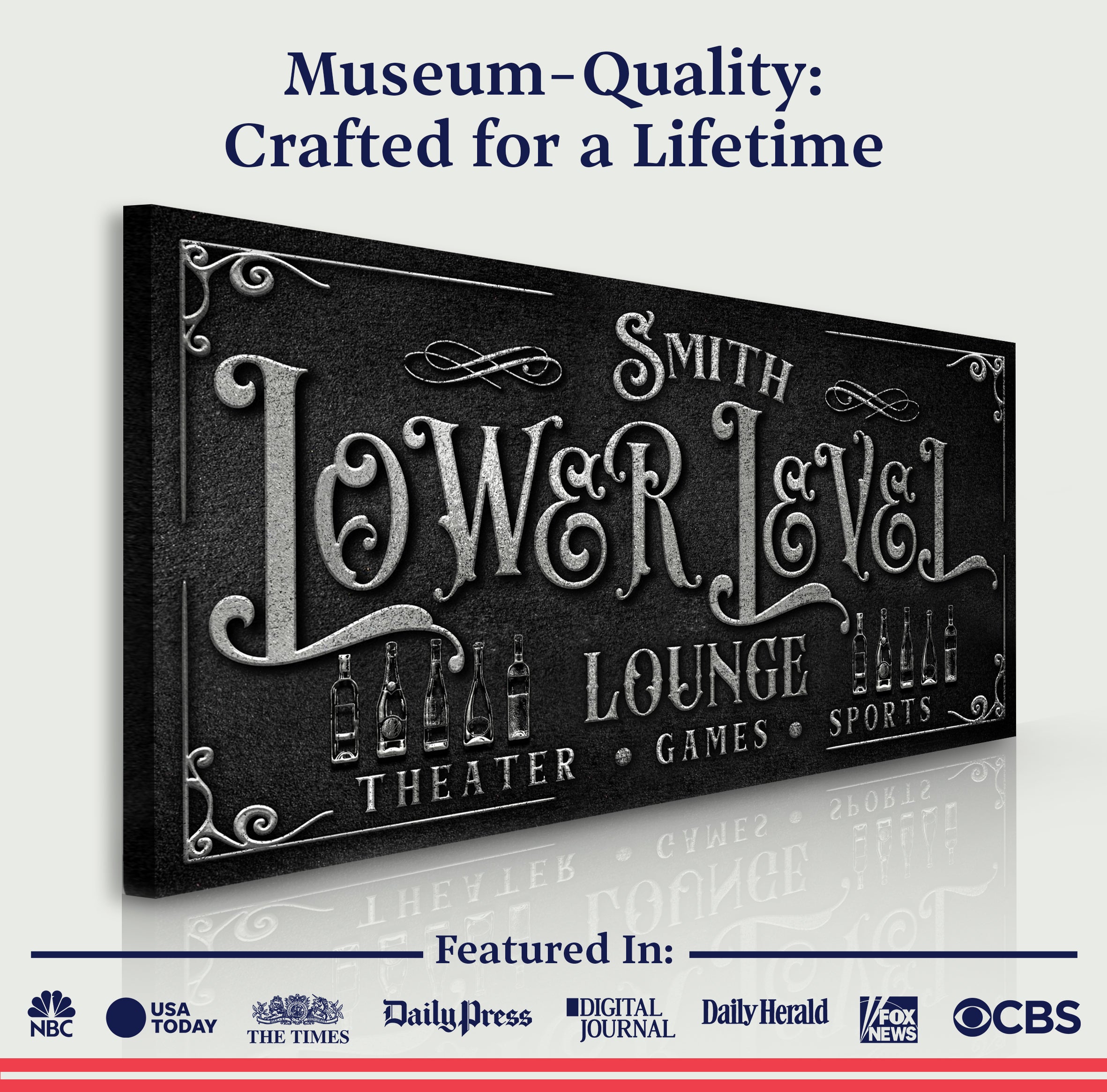 Personalized Lower Level Sign on sale at MyriadMart