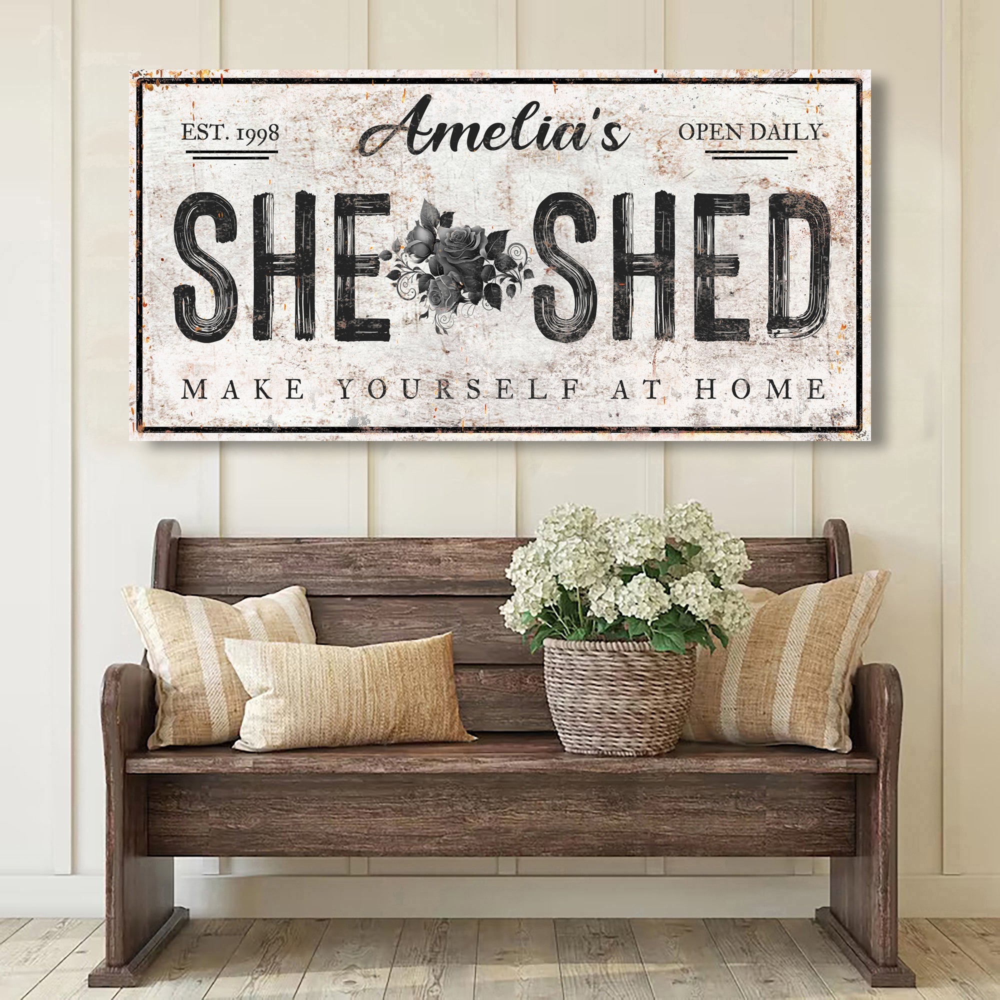 Personalized She Shed Sign XVII on sale at MyriadMart