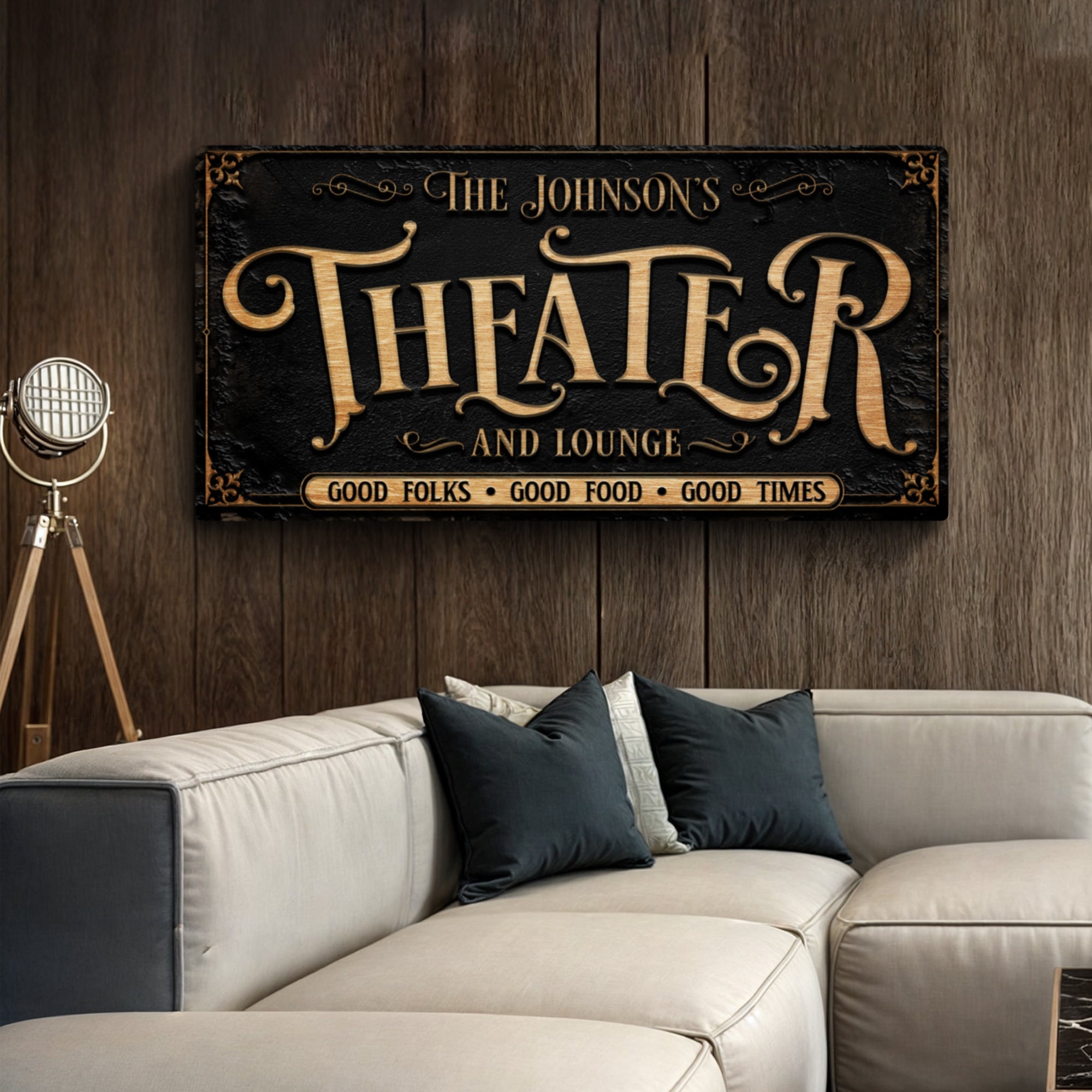 Personalized Theater Sign III on sale at MyriadMart