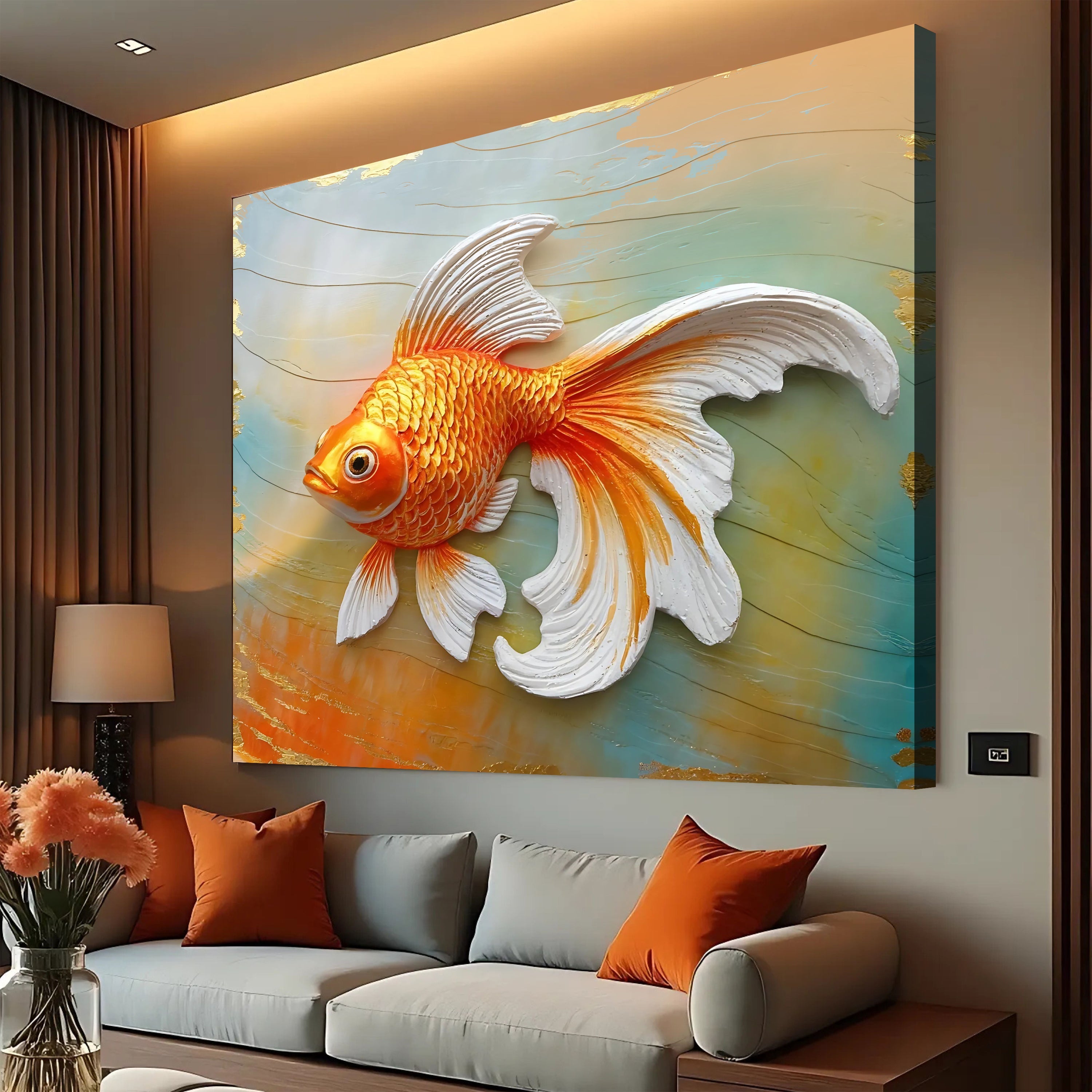 3D Goldfish Wall Art on sale at MyriadMart