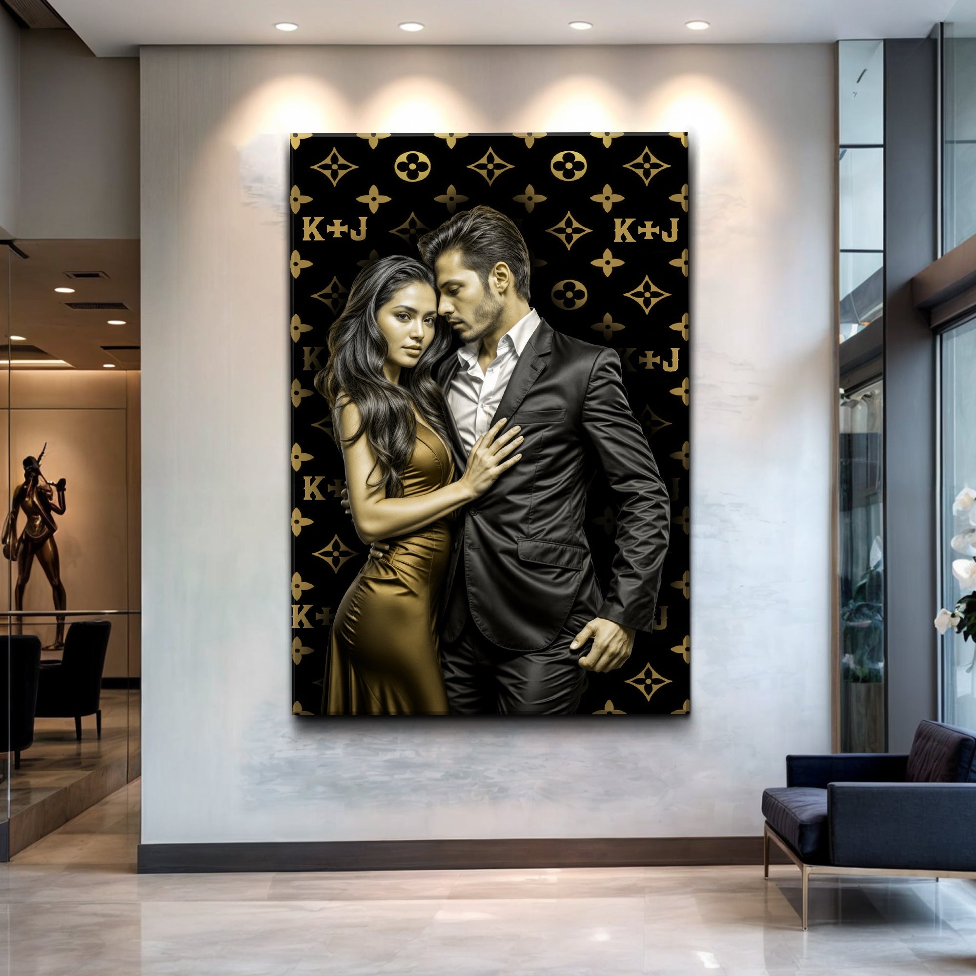 Personalized Luxury Couple Canvas Sign on sale at MyriadMart