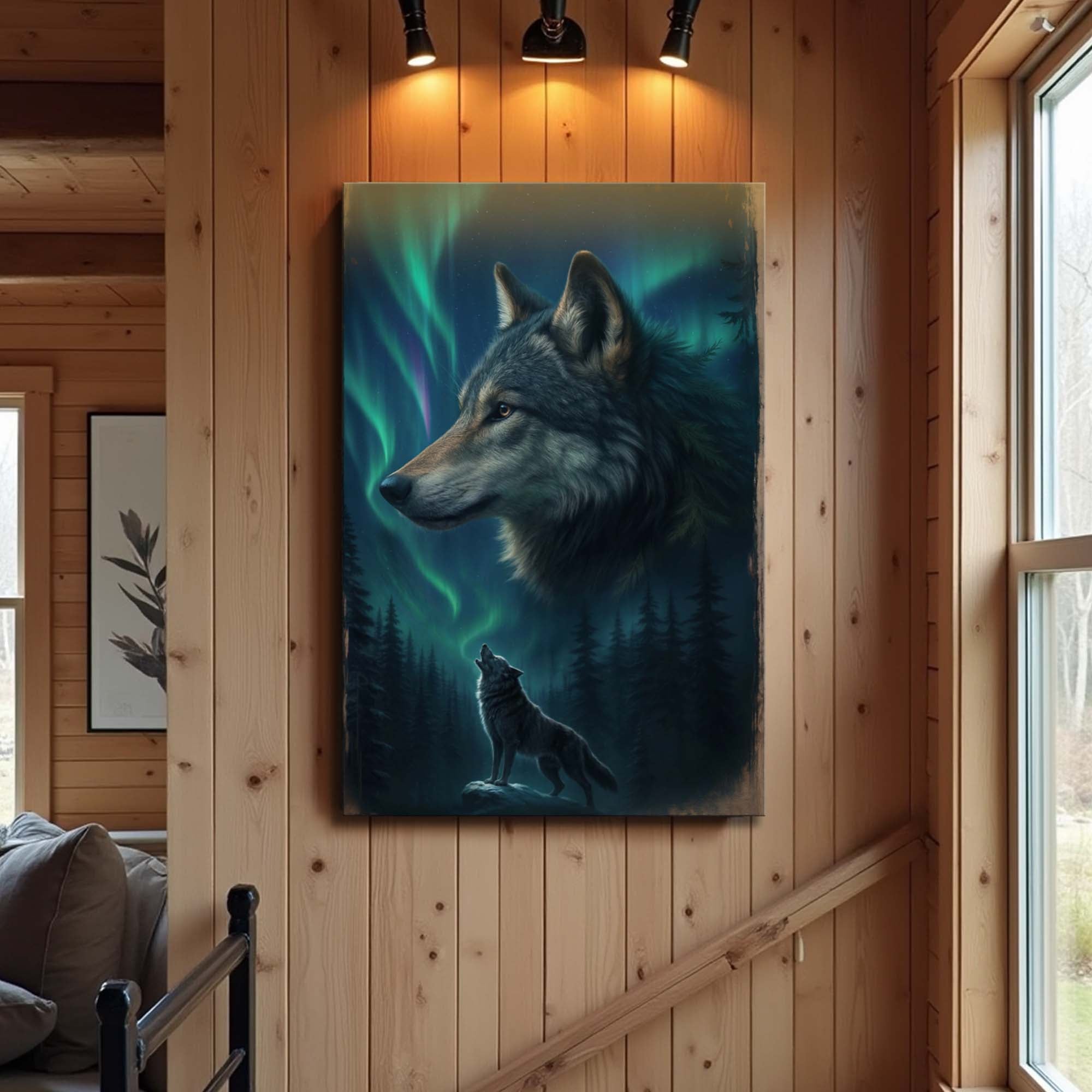Wolf Double Exposure Wall Art IV on sale at MyriadMart