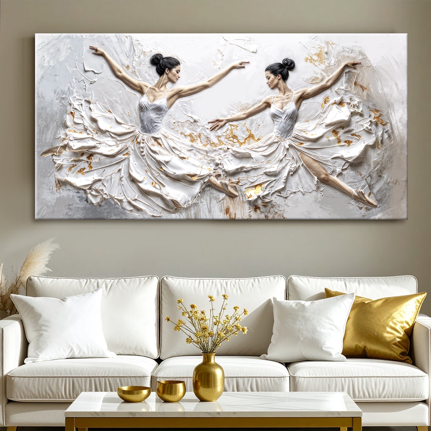 Modern Ethereal Dancers Impasto Wall Art on sale at MyriadMart