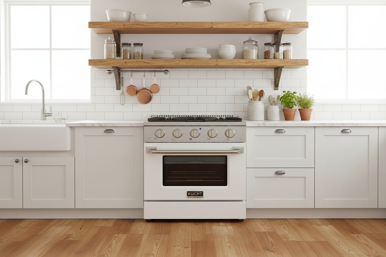 Kucht 30” Pro-Style Kitchen Dual Fuel Range - KDF302/LP-W on sale at MyriadMart