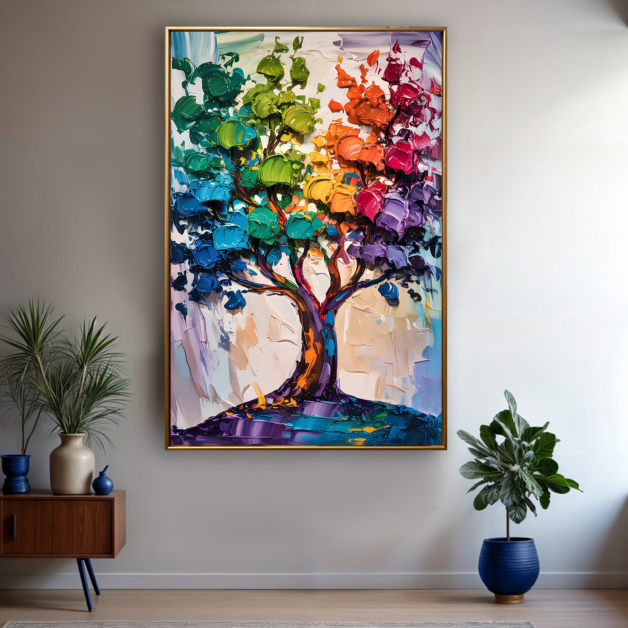 Rainbow Tree Abstract Wall Art on sale at MyriadMart