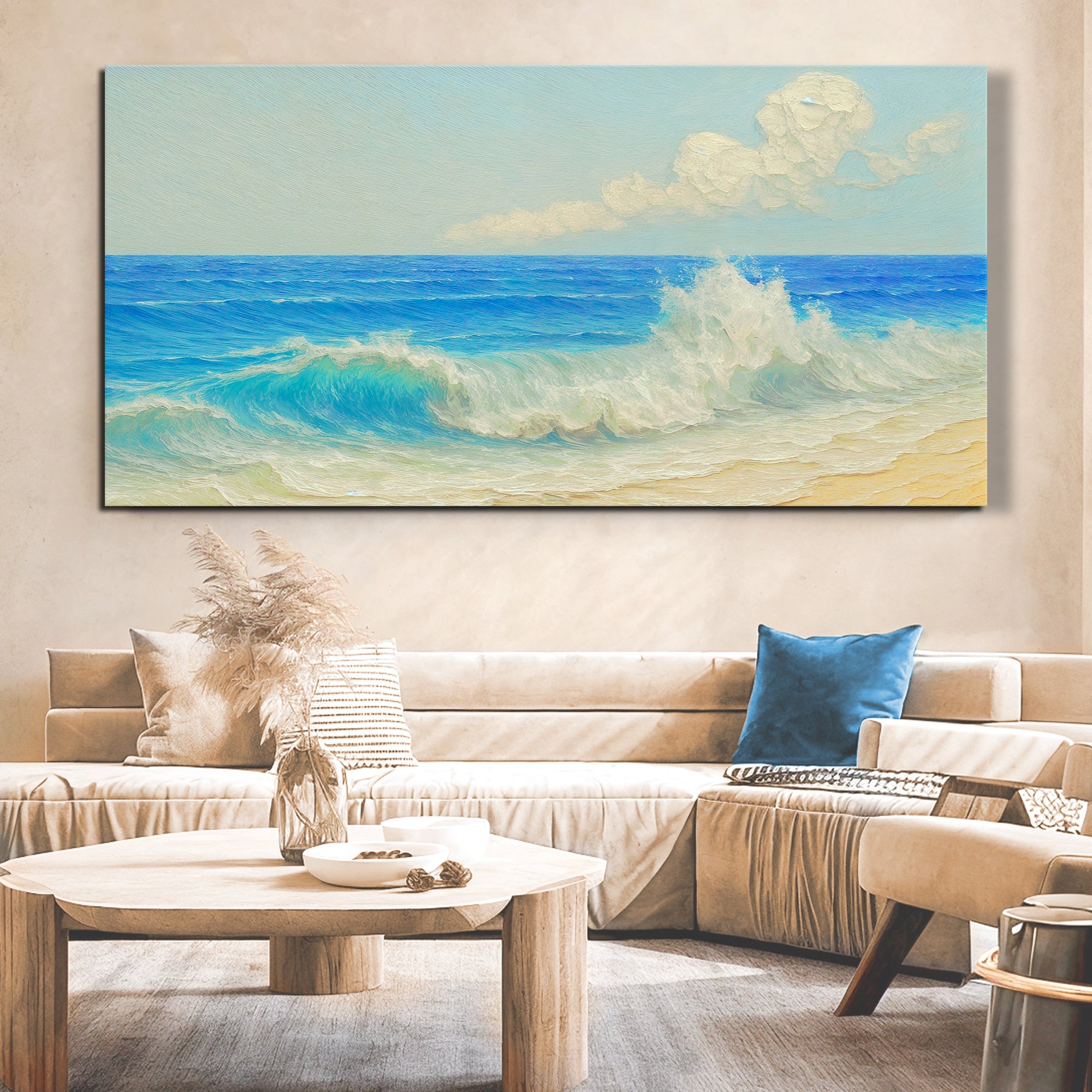 Serene Ocean Wave Coastal Wall Art XIII on sale at MyriadMart