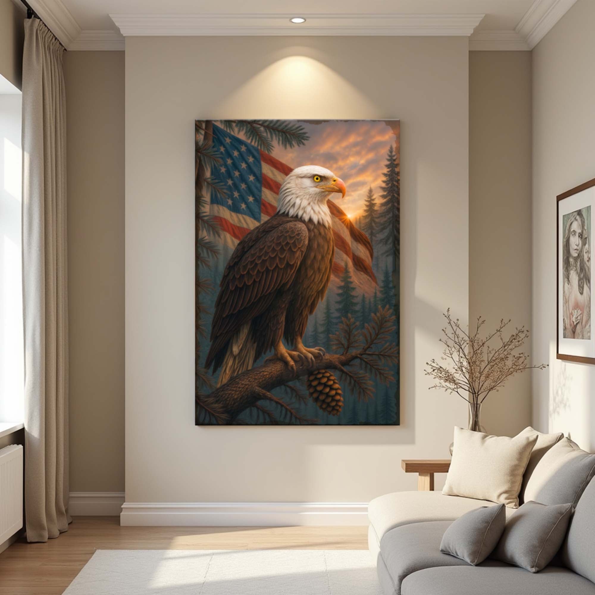 Sentinel of the Pines Eagle Wall Art on sale at MyriadMart