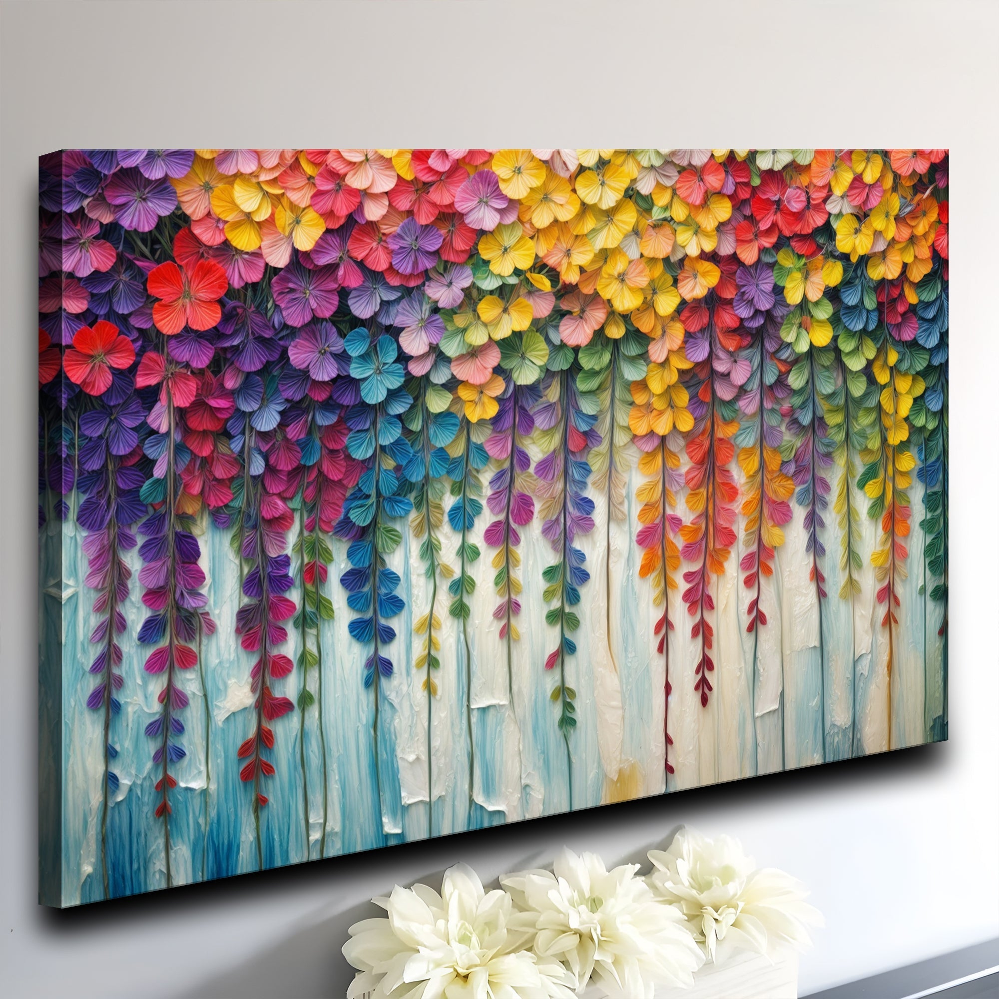Cascade of Colors Impasto Wall Art on sale at MyriadMart