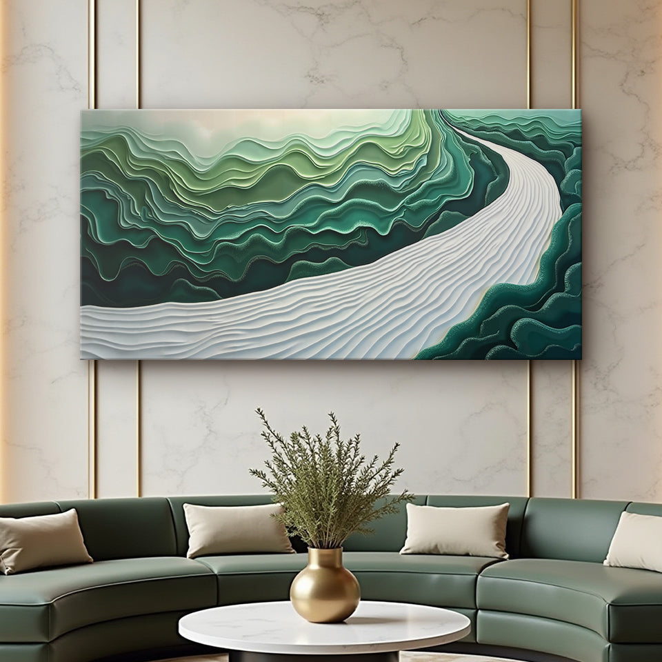 Green Rivers Abstract Wall Art III on sale at MyriadMart