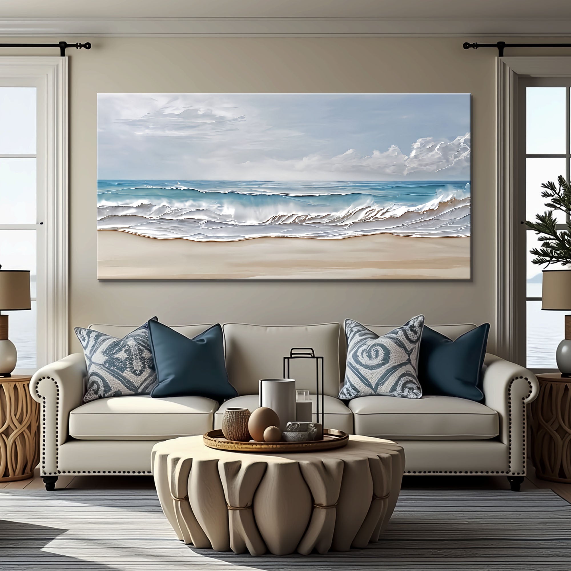 Serene Ocean Wave Coastal Wall Art VII on sale at MyriadMart