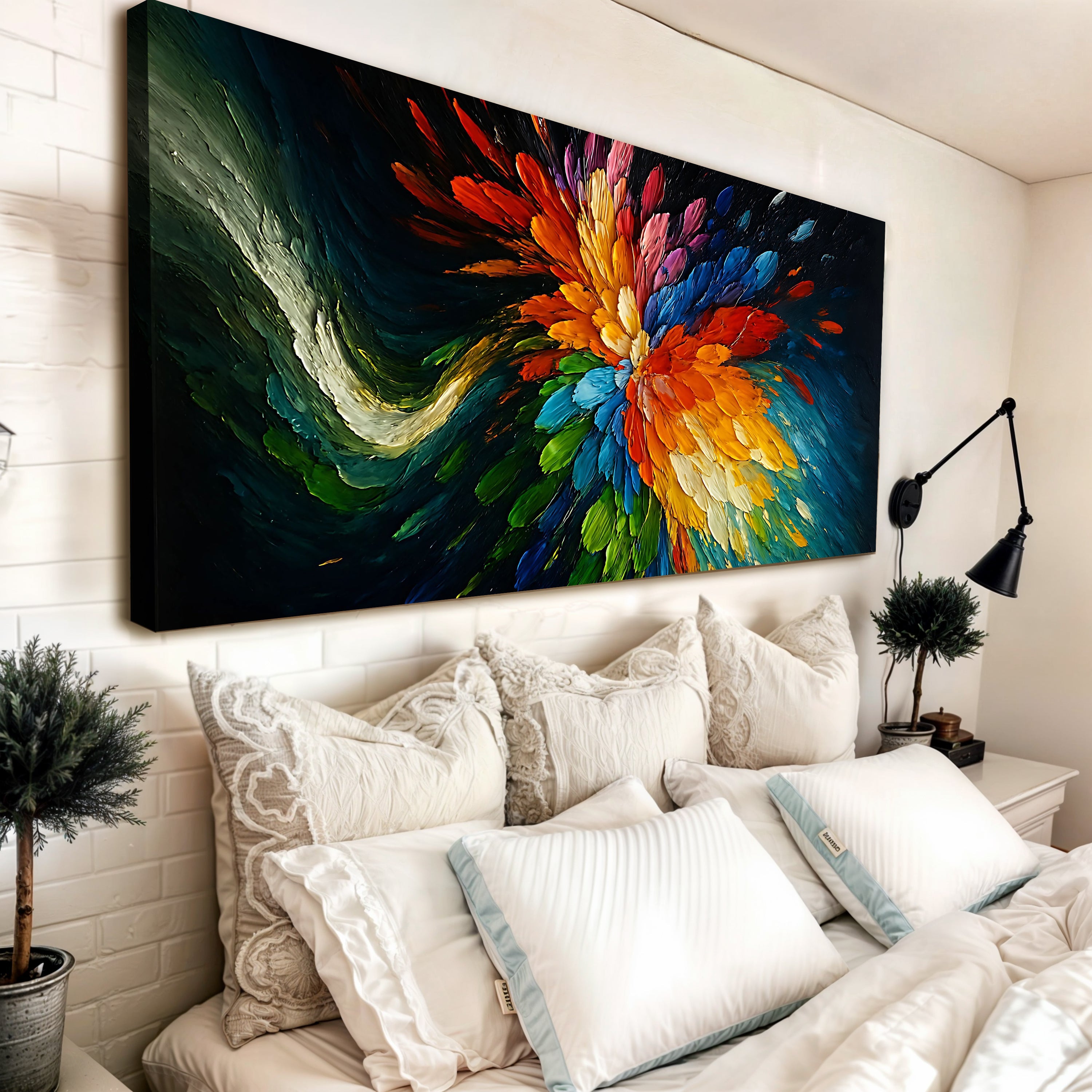 Cosmic Burst Impasto Wall Art on sale at MyriadMart
