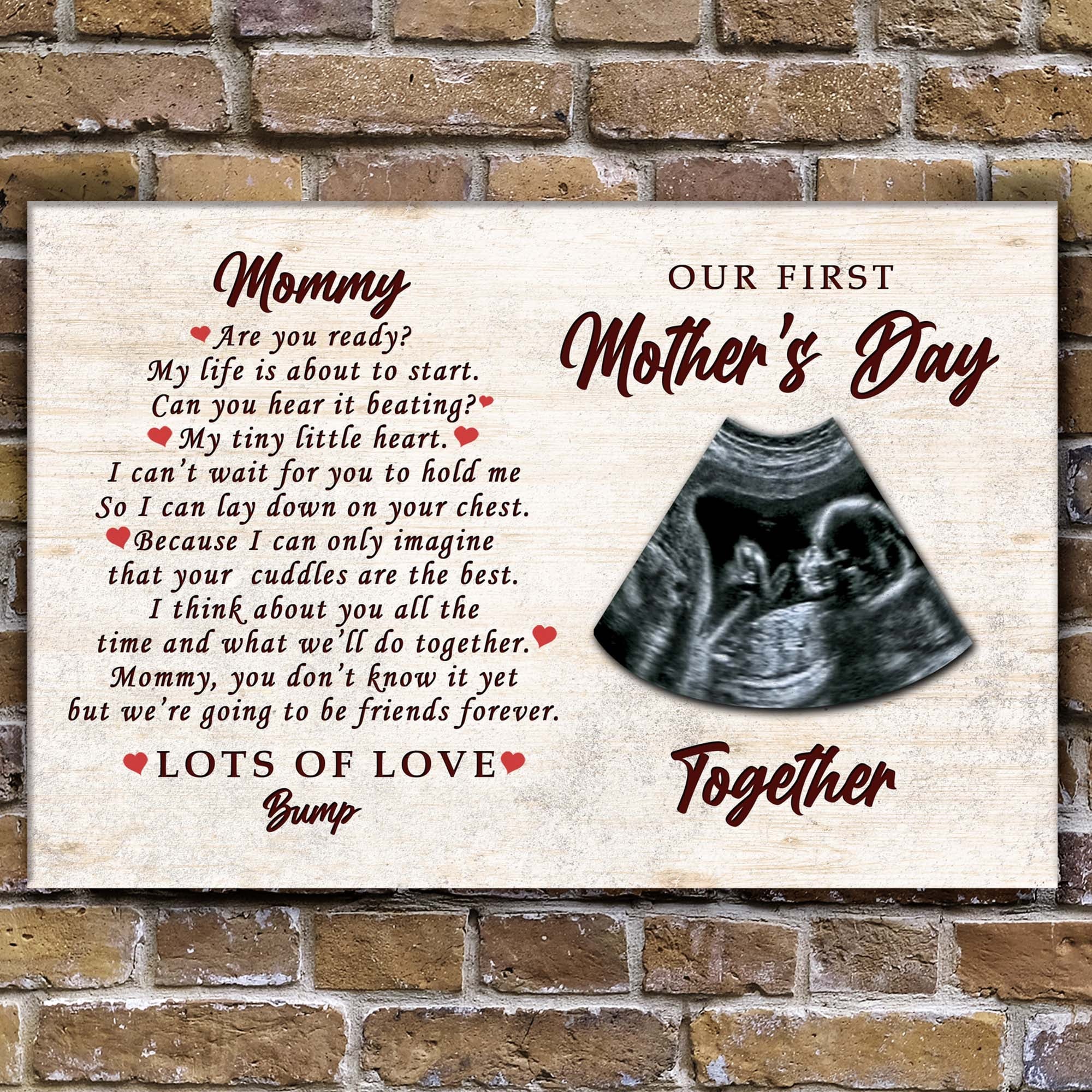 Custom Sonogram Mother's Day Sign on sale at MyriadMart