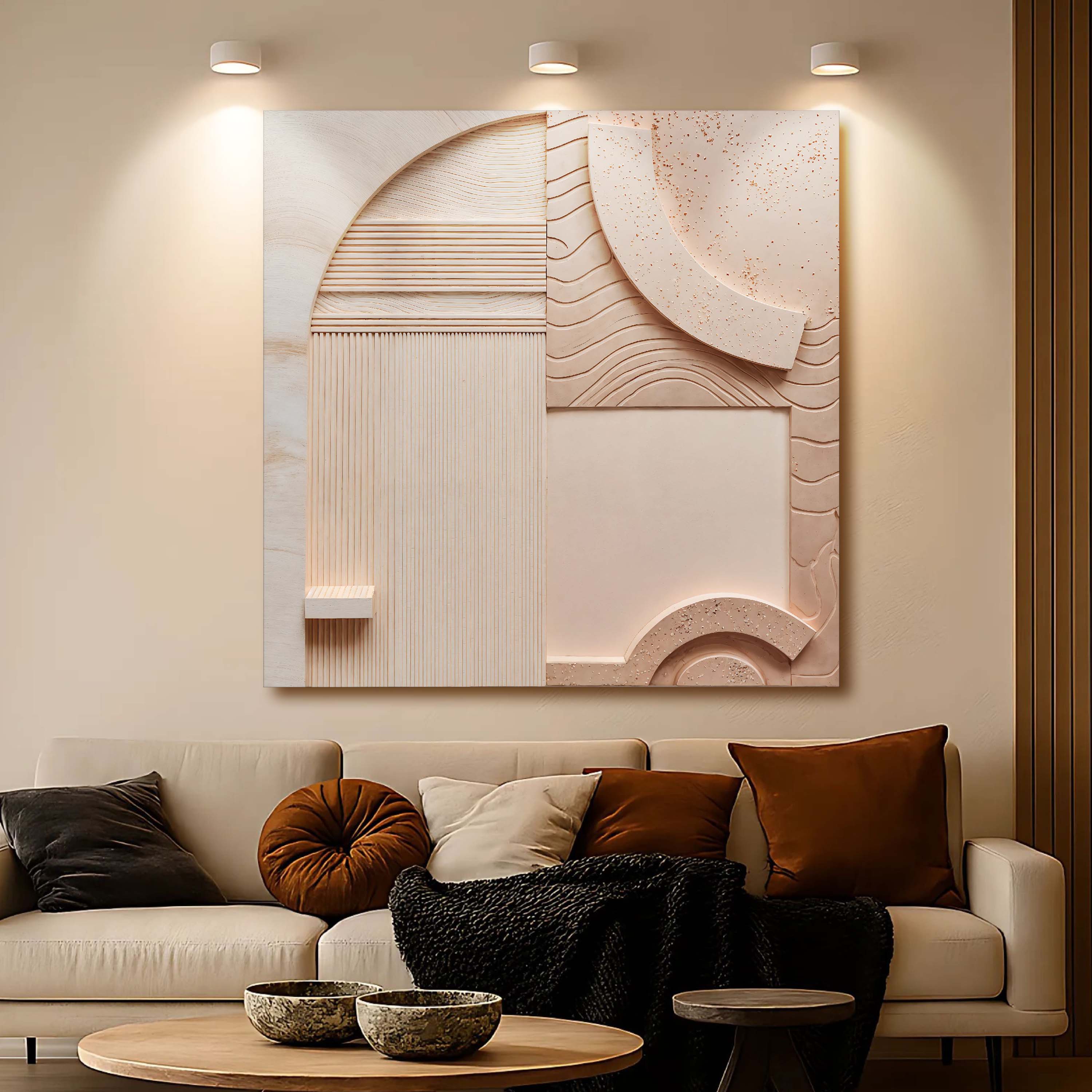 Minimalist Peach Clay Wall Art on sale at MyriadMart