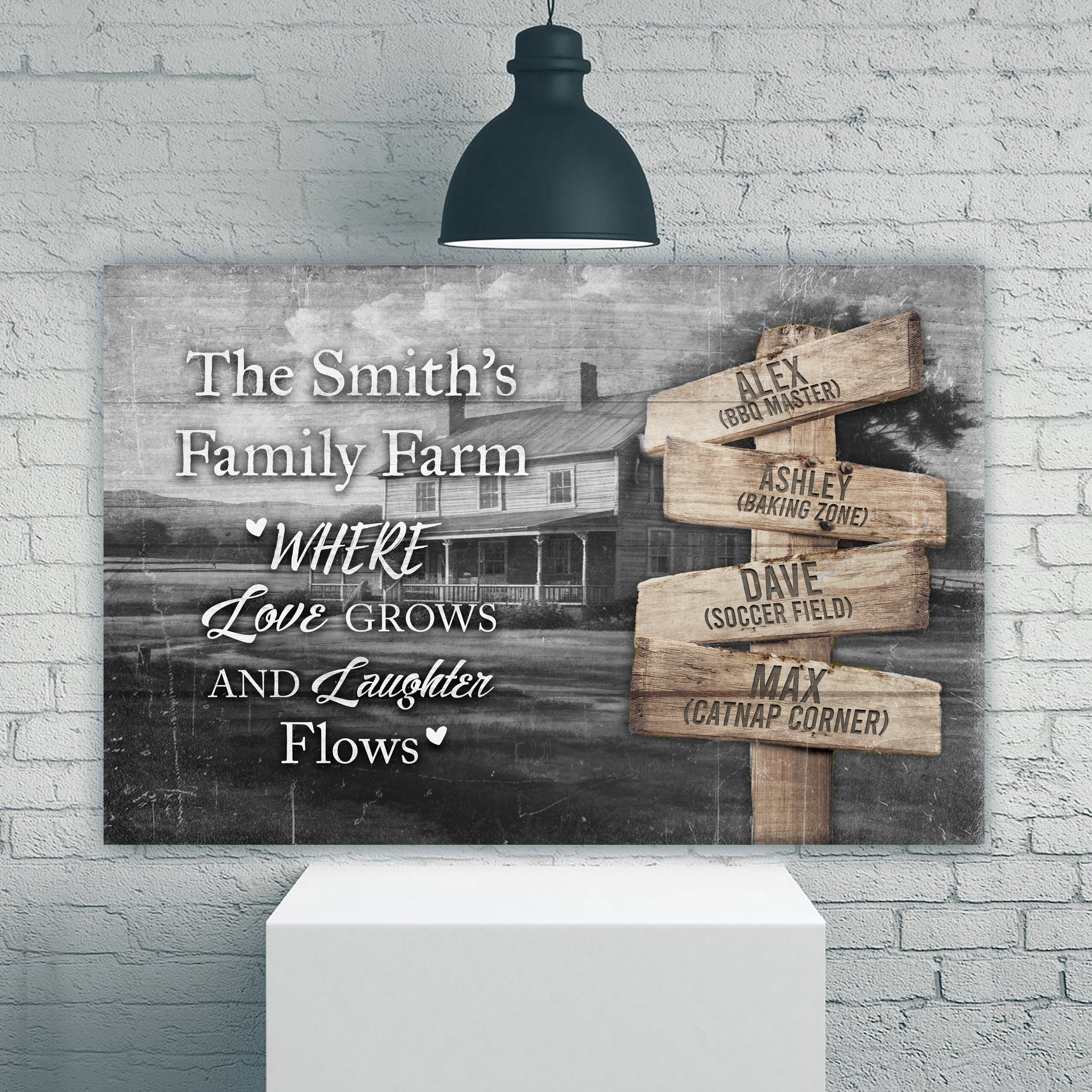 Direction Of Our Lives Family Farm Names Sign II on sale at MyriadMart