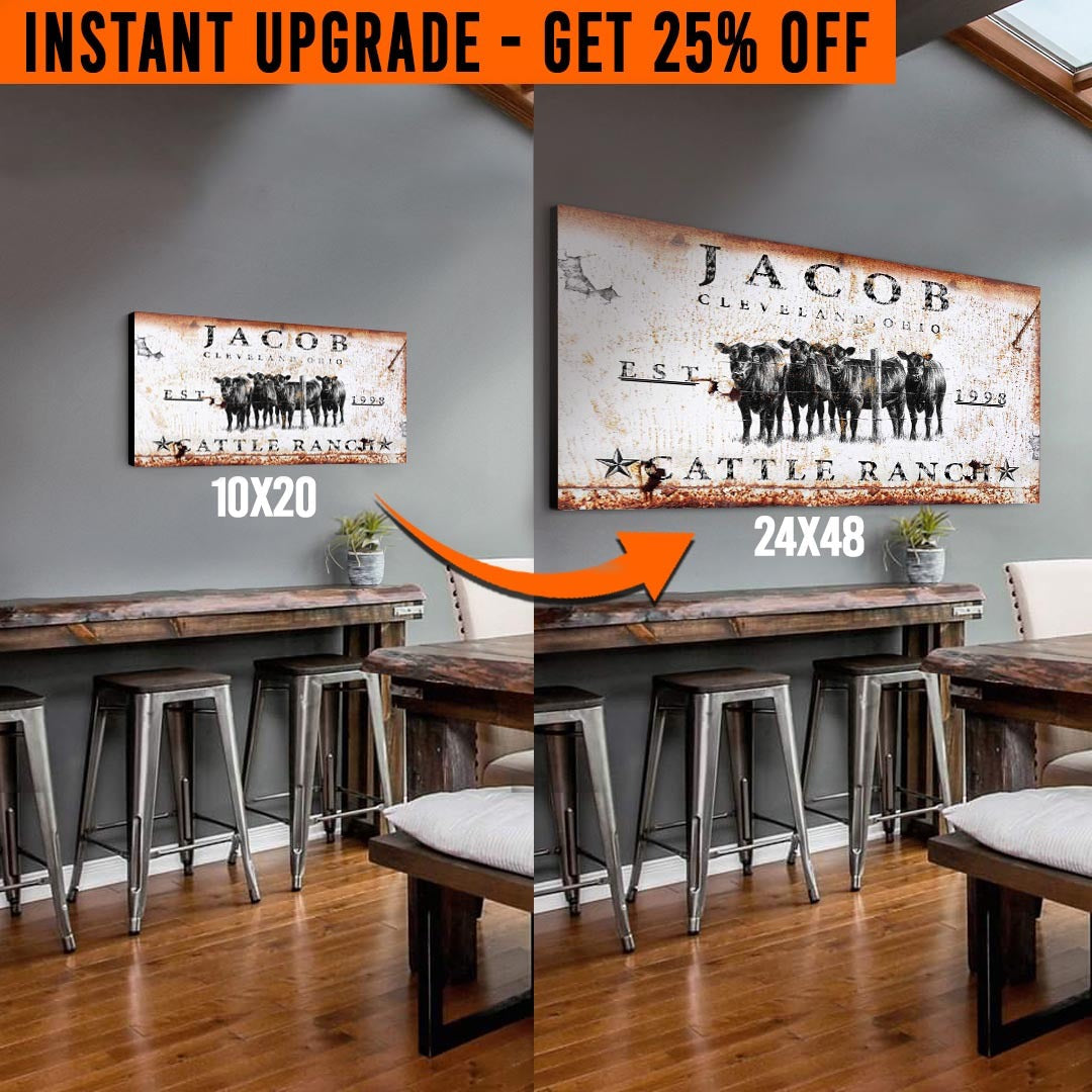 Upgrade Your 'Cattle Ranch' Style 3 Canvas To 24x48 Inches Free Shipping on sale at MyriadMart