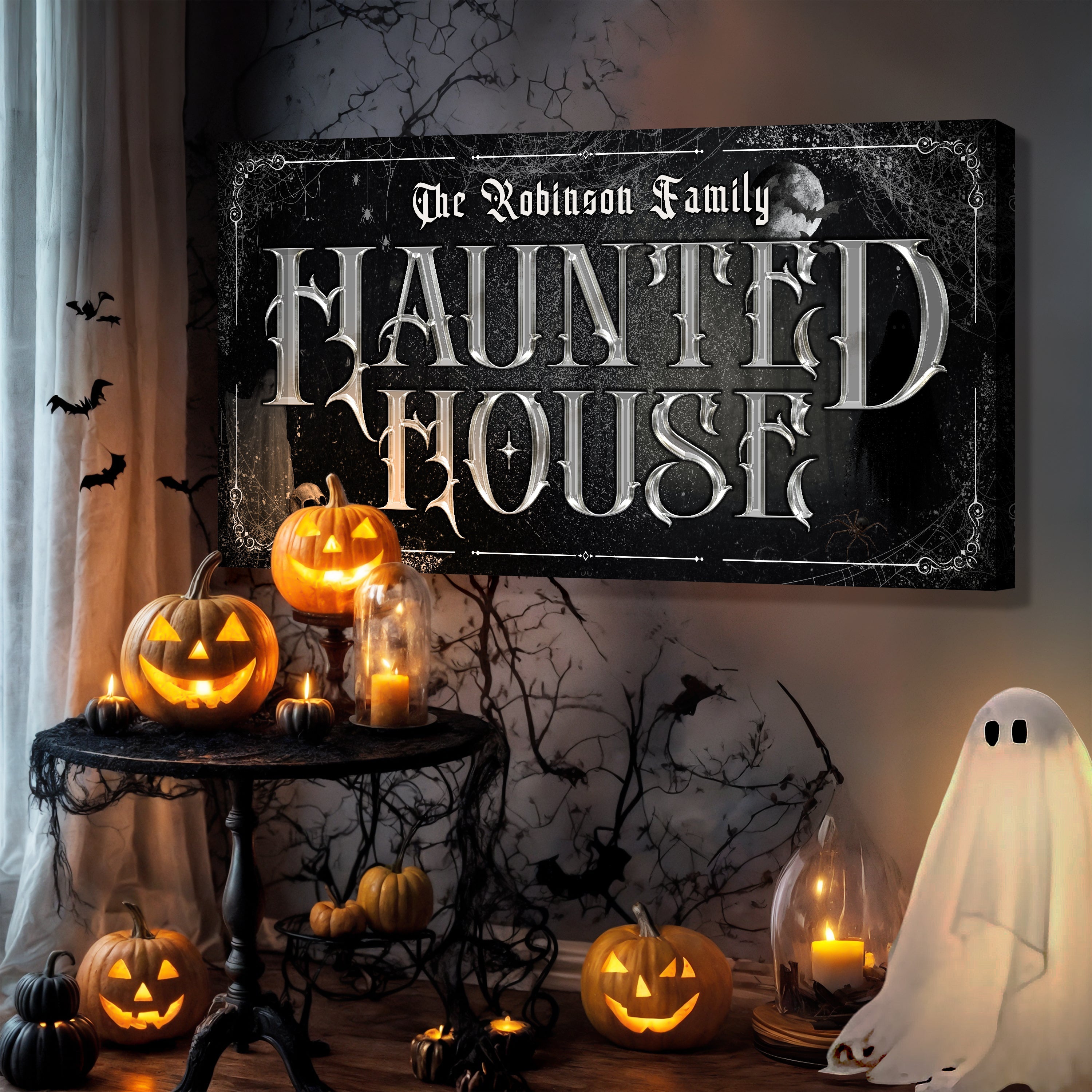 Personalized Haunted House Halloween Sign III on sale at MyriadMart